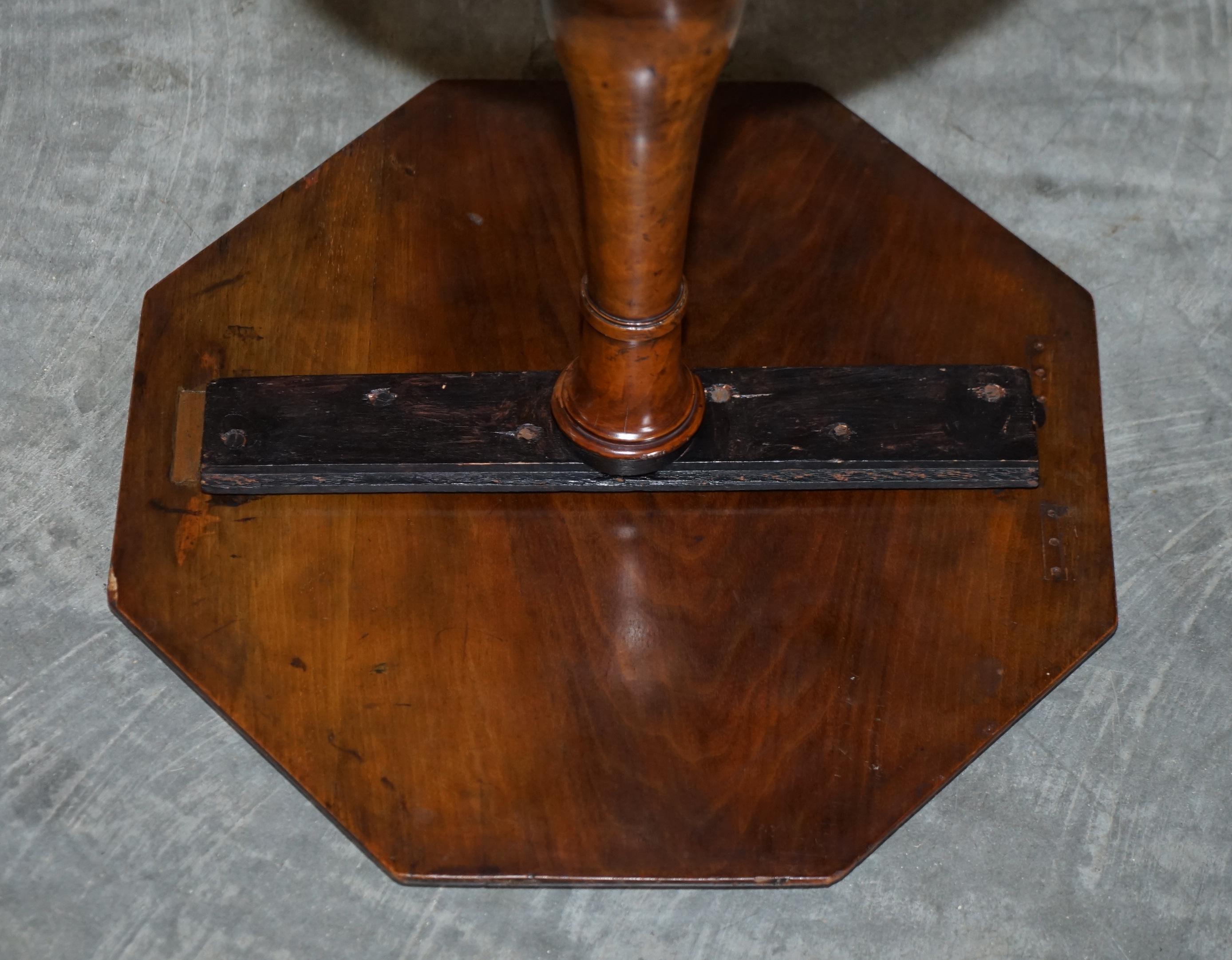 Must See Fine Super Rare Original Victorian Pollard Oak Side End Lamp Wine Table For Sale 10