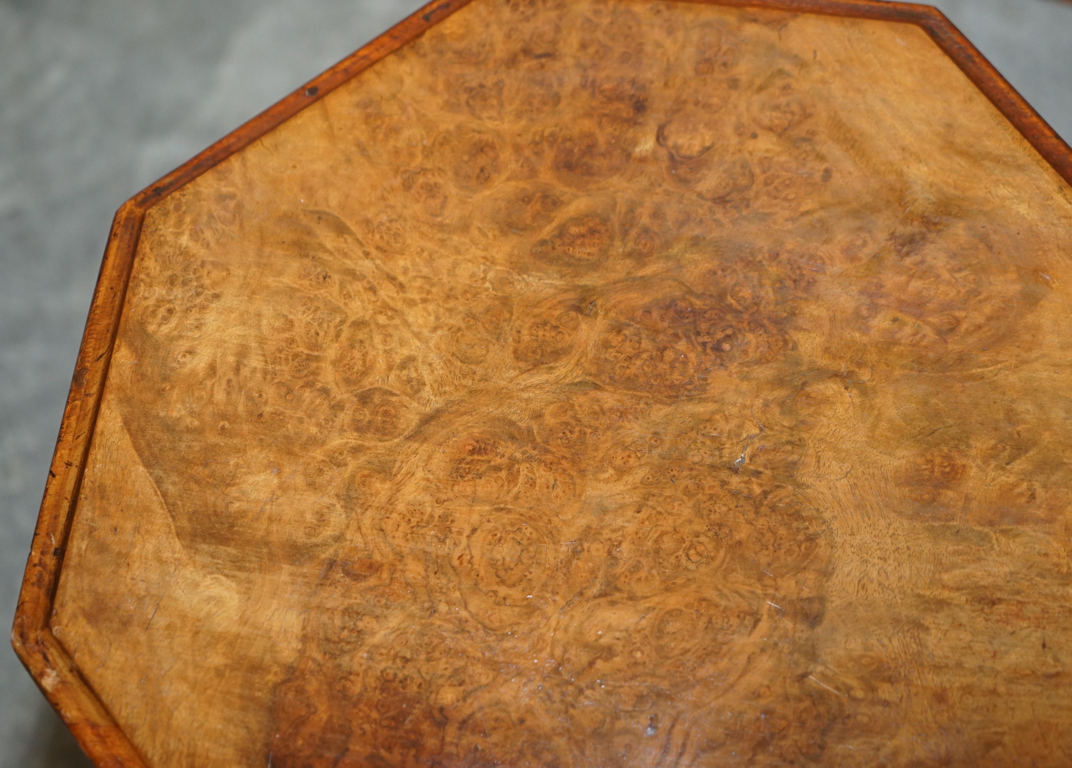 19th Century Must See Fine Super Rare Original Victorian Pollard Oak Side End Lamp Wine Table For Sale