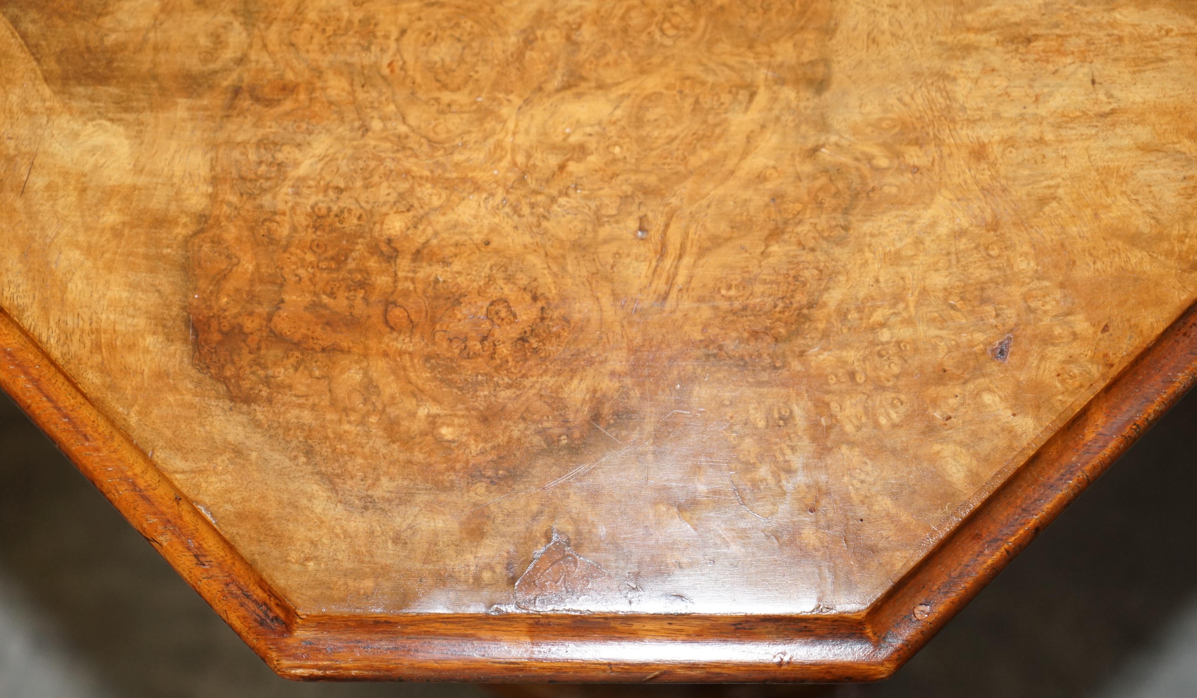 Must See Fine Super Rare Original Victorian Pollard Oak Side End Lamp Wine Table For Sale 2