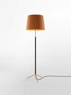 Lampada da terra Pie De Salón G1 in senape e ottone di Jaume Sans