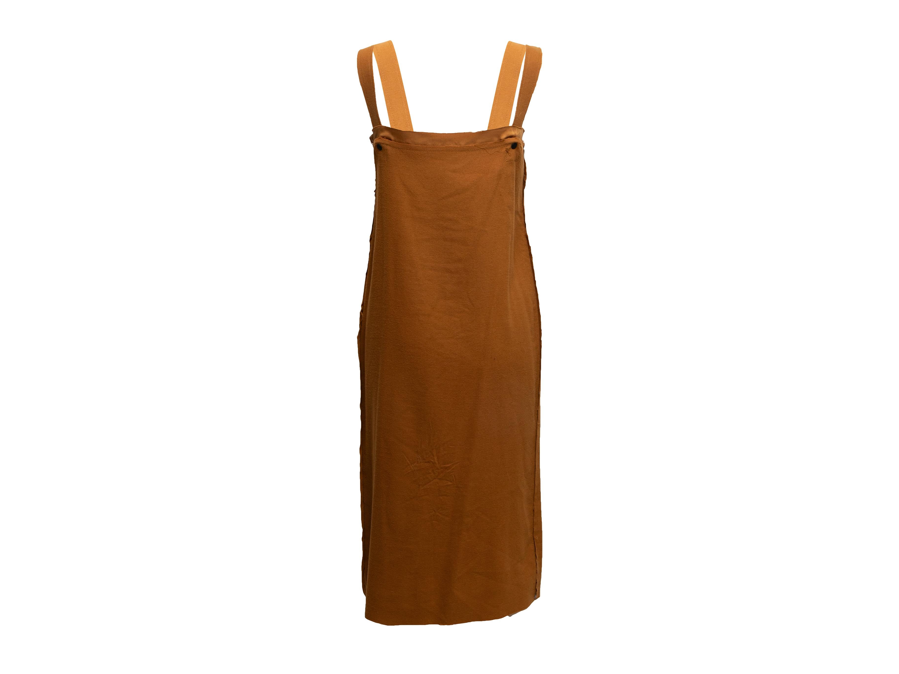 Vestido sin mangas Bottega Veneta mostaza Talla IT 38 en Bueno estado para la venta en New York, NY