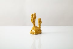 "Mustard Cacti" Glazed Ceramic Cactus Sculpture