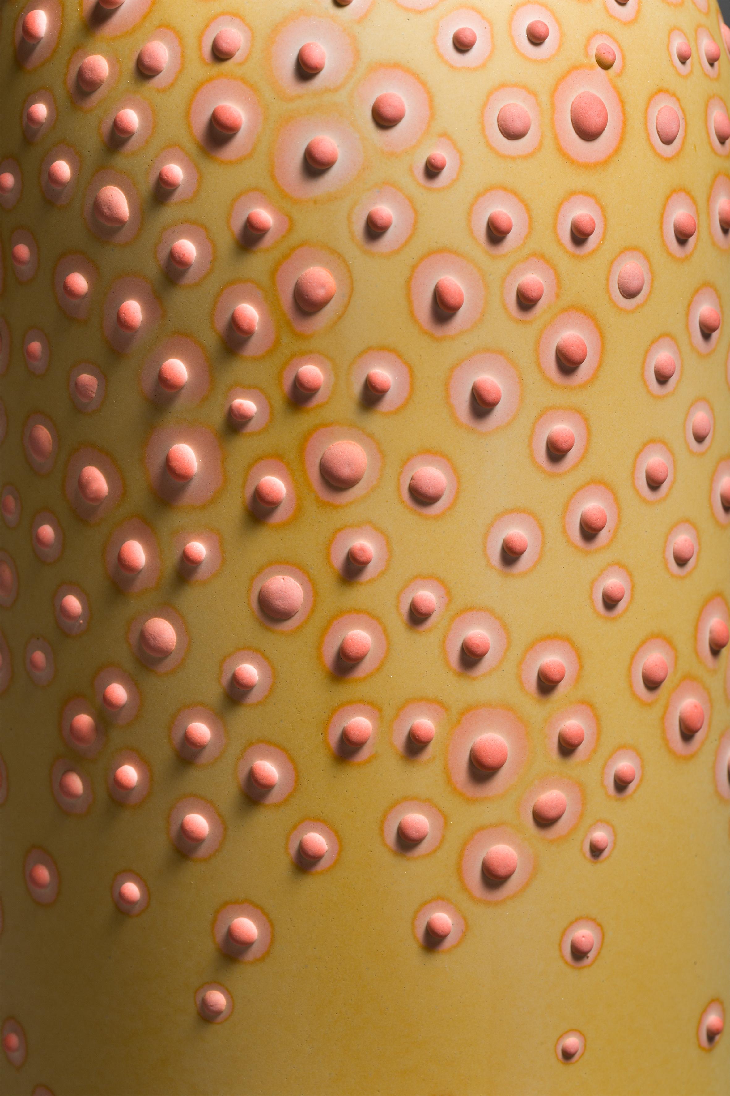 Post-Modern Mustard Dubos Vase by Elyse Graham For Sale