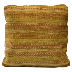 Mustard Gold Kilim Cushion Cover Geometric Striped Oriental Scatter Pillow
