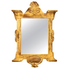 Mustard Gold Painted Trompe L'oeil Mirror