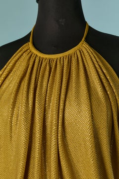 Senfgrünes rückenfreies drapiertes Oberteil ALEXANDRE VAUTHIER