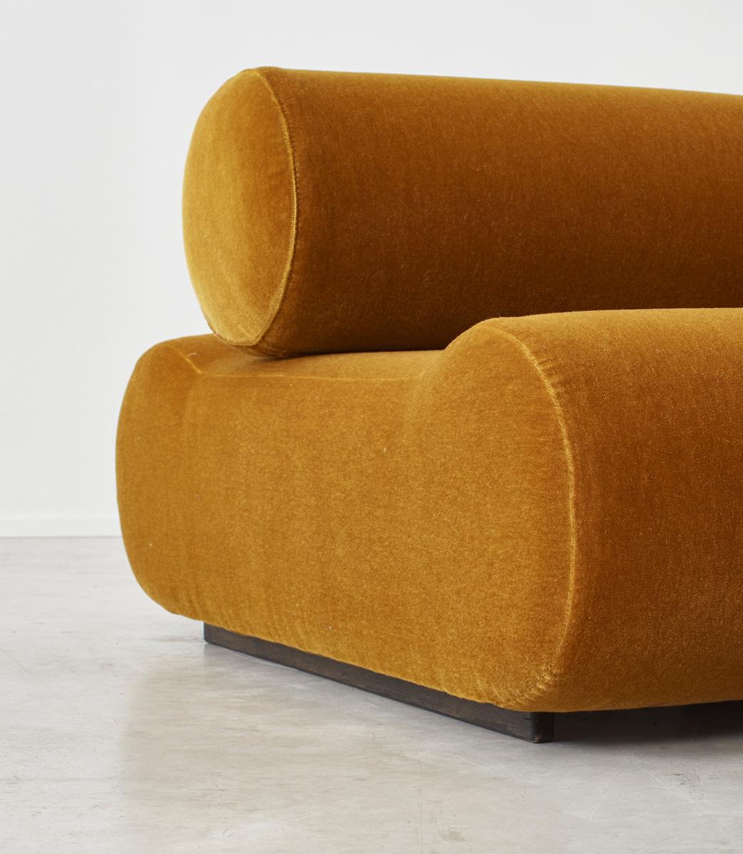 Velvet Mustard Klaus Uredat Corbi Trio sofa for COR, 1969