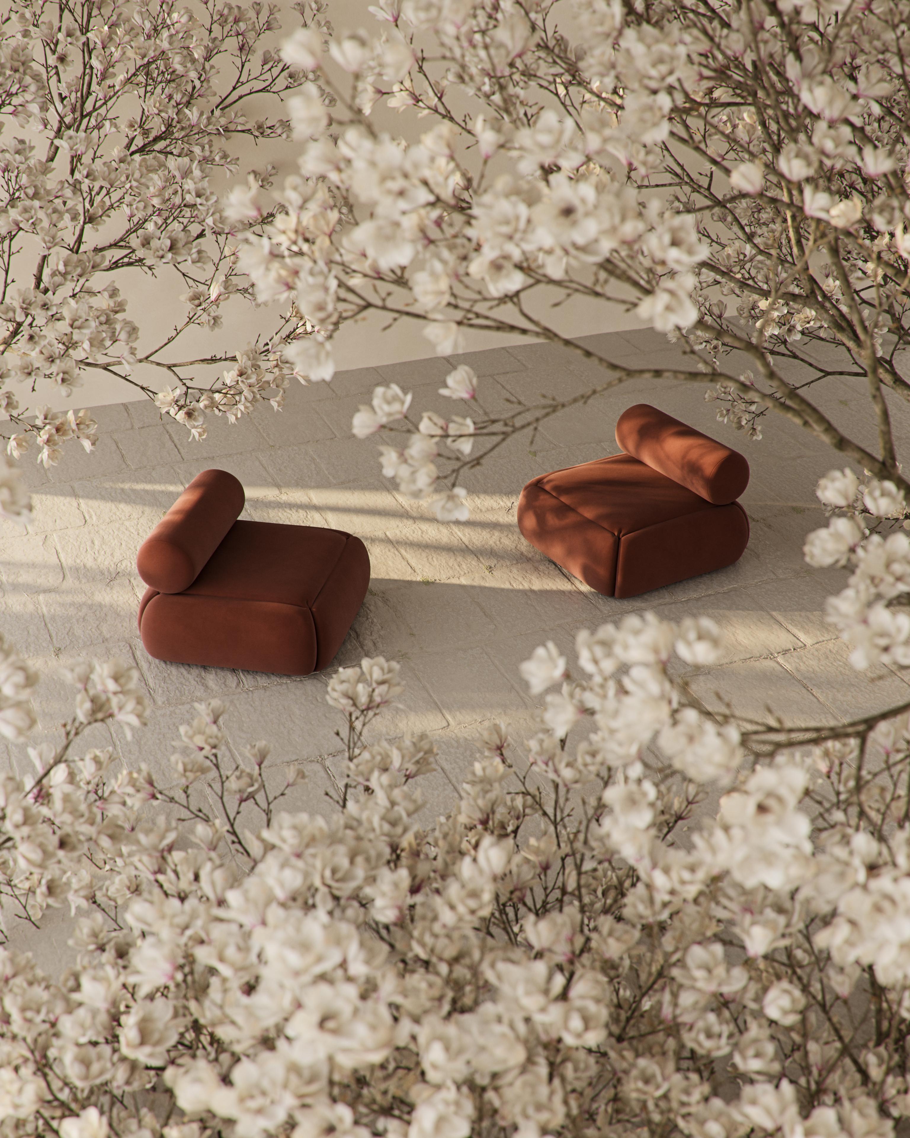 Tissu Canapé Lupin Mustard de Nelson Araujo en vente