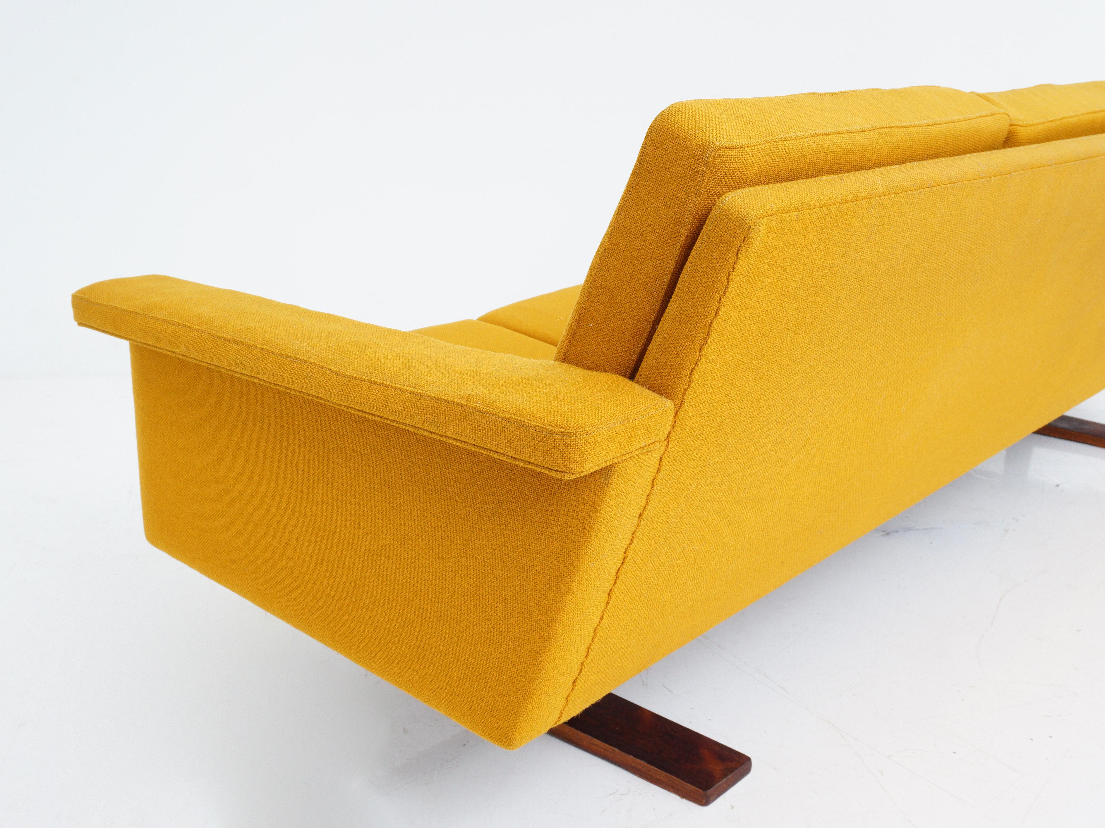 Mid-20th Century Mustard Mid-Century Modern Sofa, 1960s