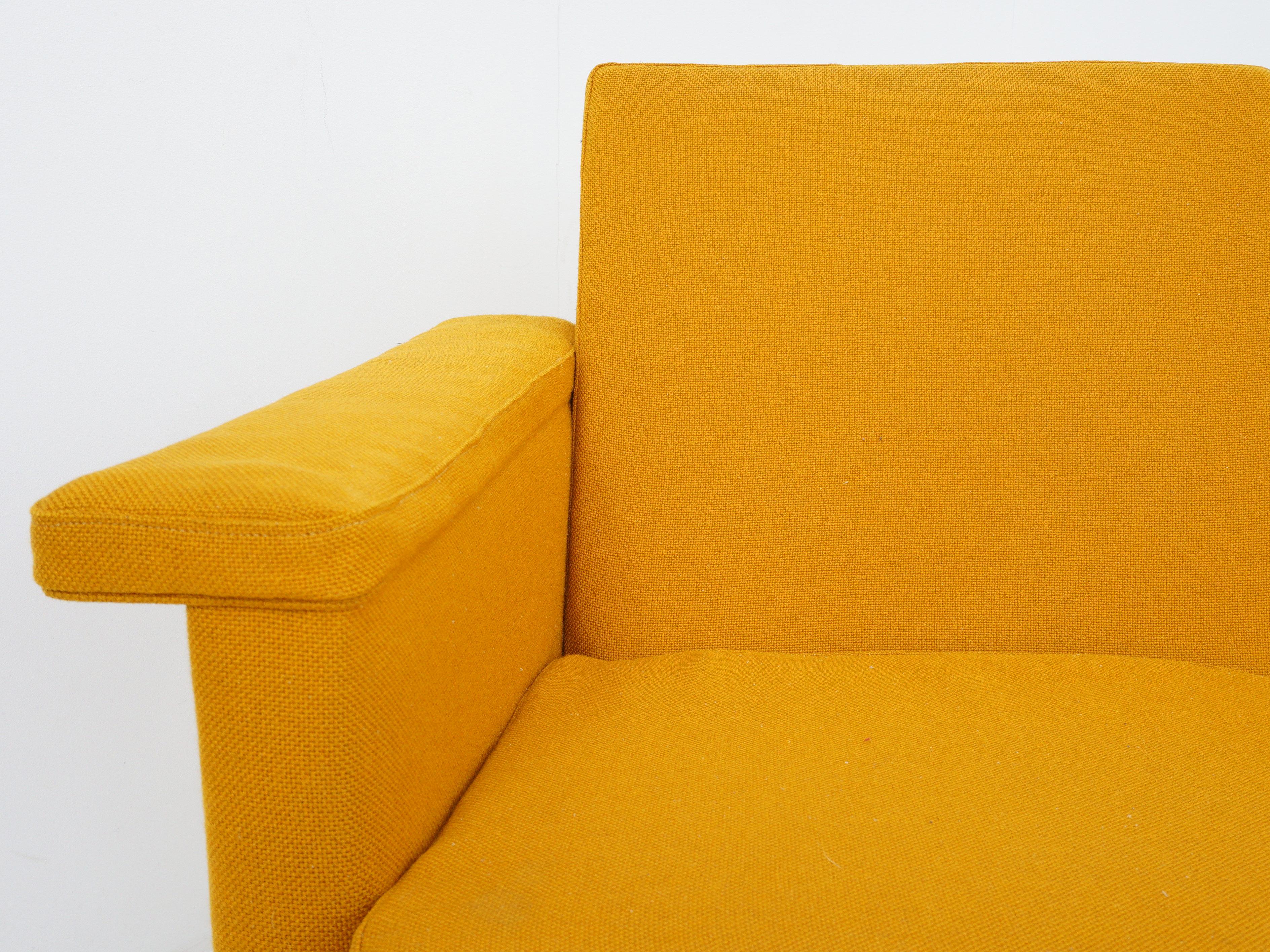 Fabric Mustard Mid-Century Modern Sofa, 1960s