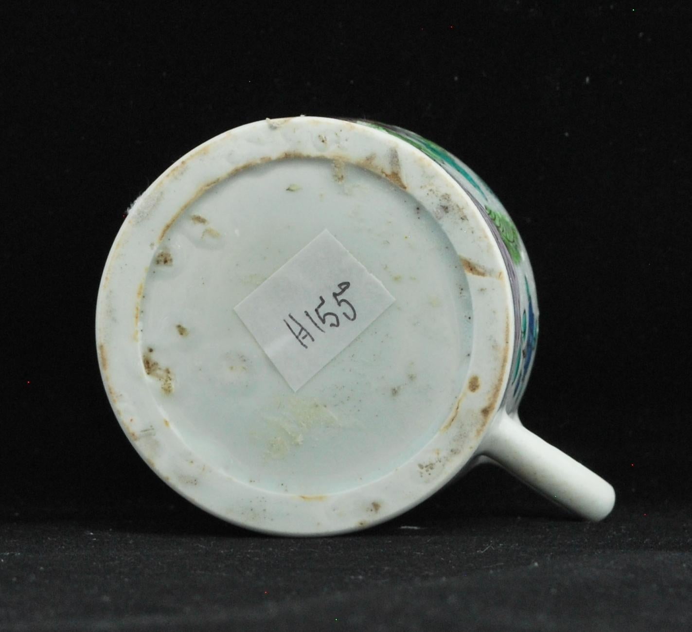 Turned Mustard Pot, Enamelled in Famille Rose, Bow, circa 1753