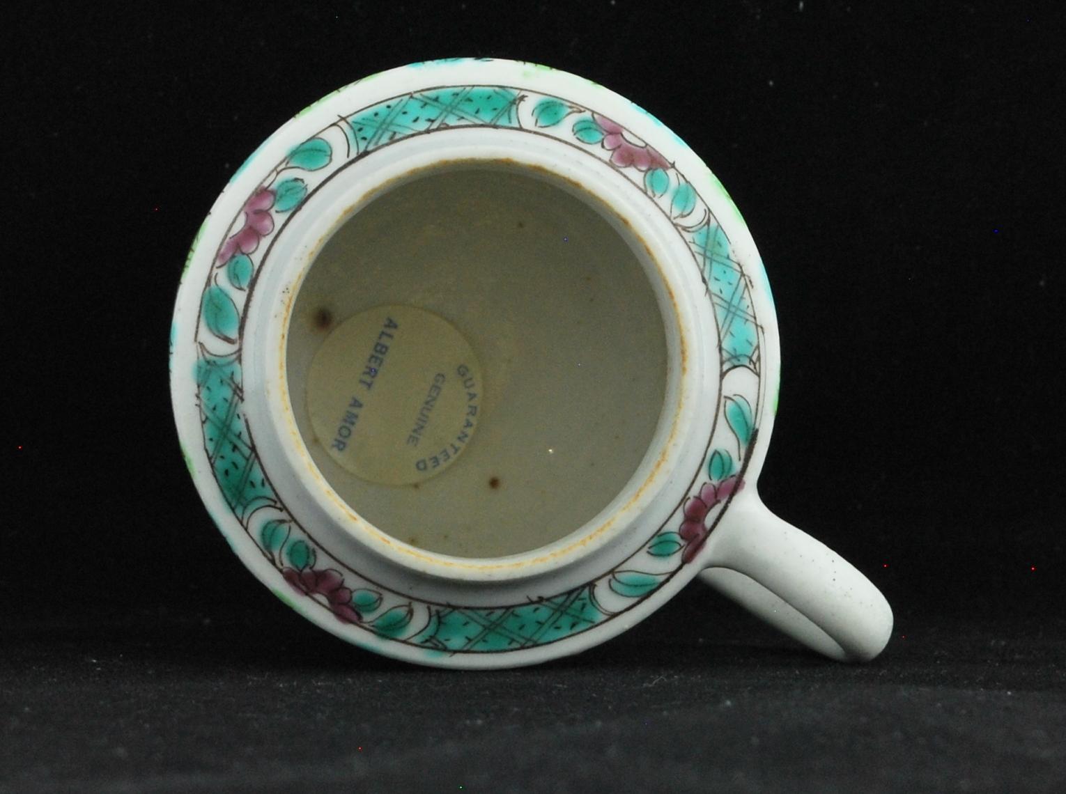 Mustard Pot, Enamelled in Famille Rose, Bow, circa 1753 In Good Condition In Melbourne, Victoria
