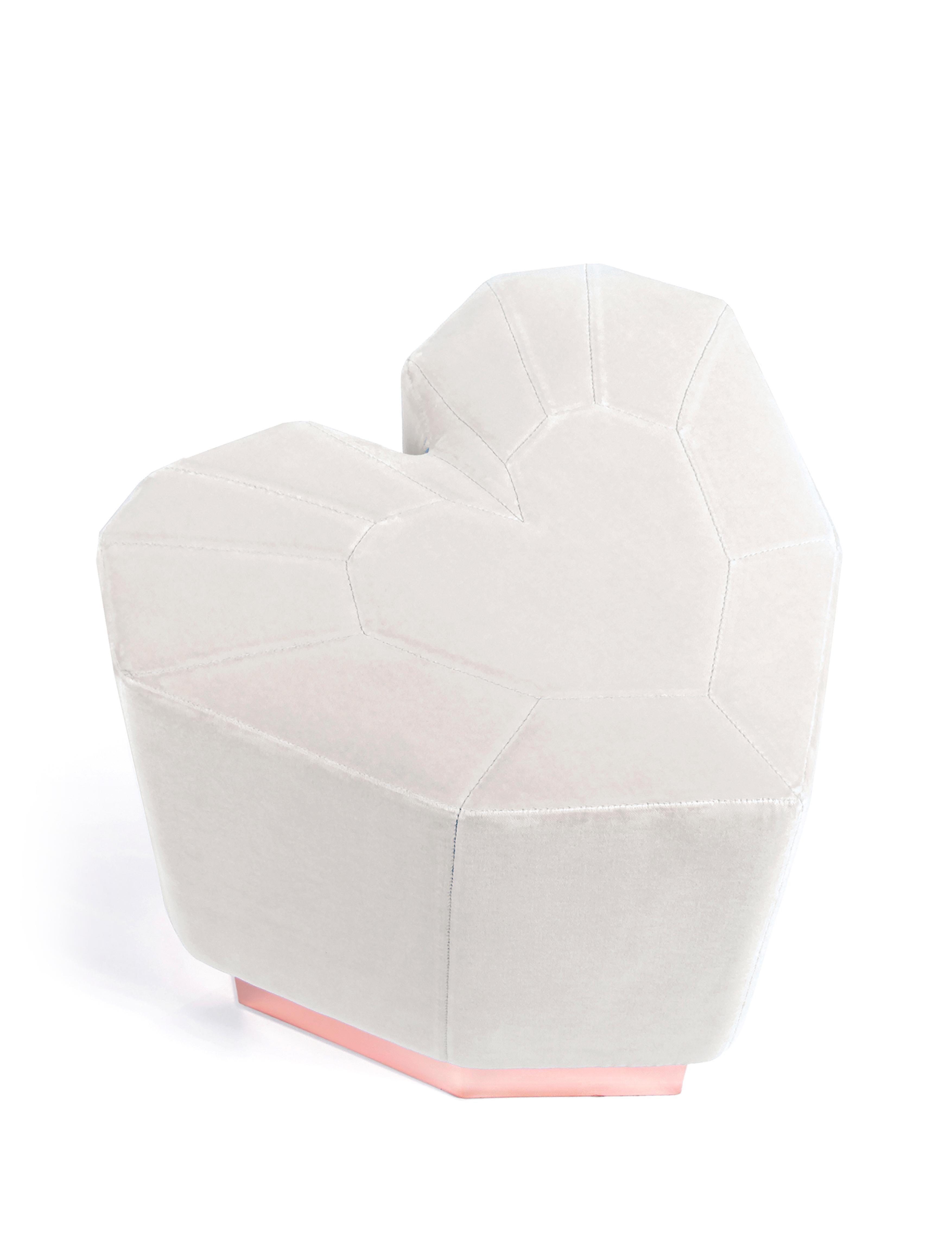 Mustard Queen Heart Stool by Royal Stranger For Sale 1