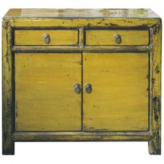 Antique Mustard Side Chest