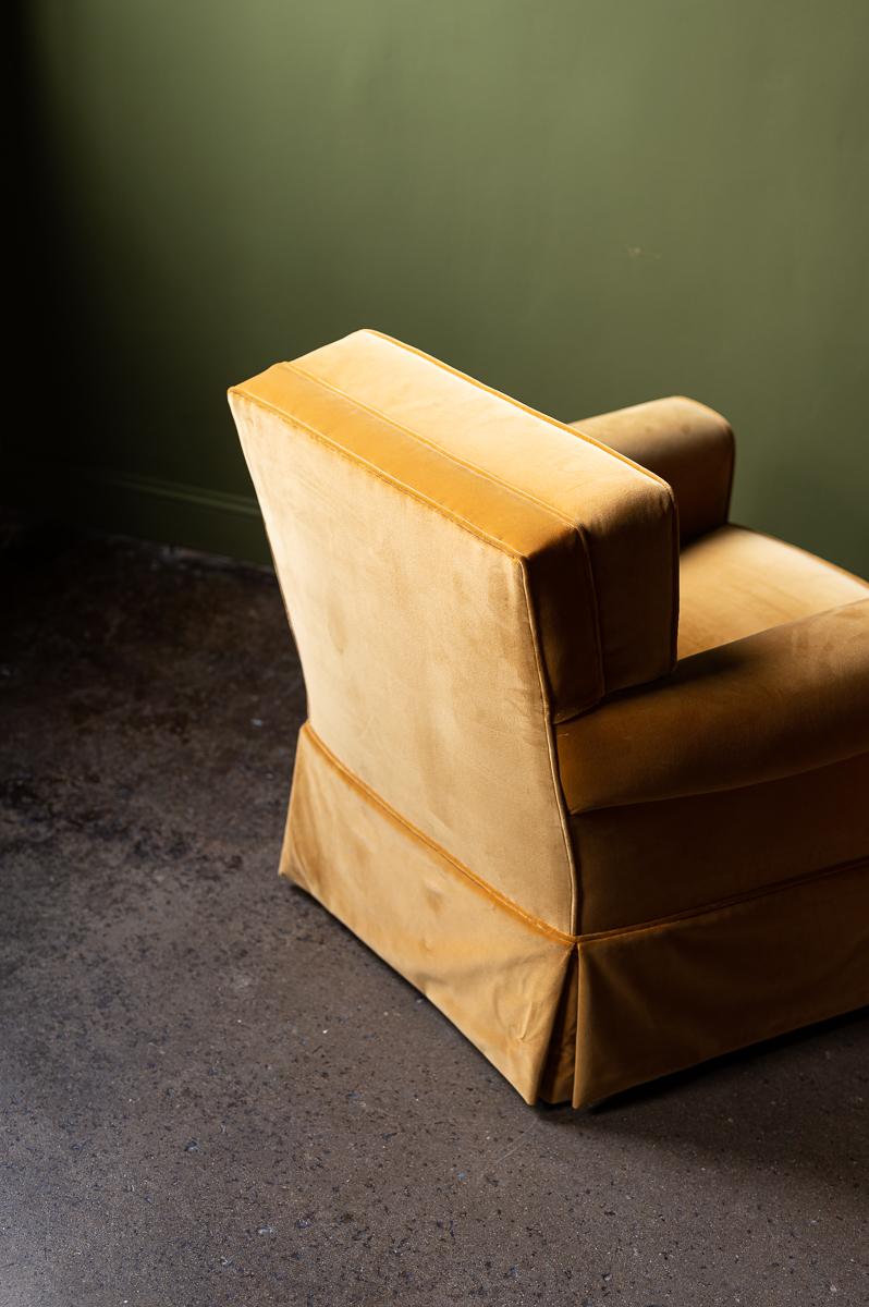 American Mustard Velvet Chair