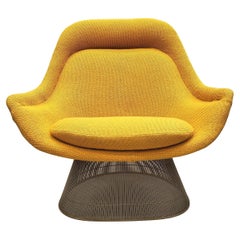 Mustard Warren Platner Easy Lounge Chair for Knoll, 1980s