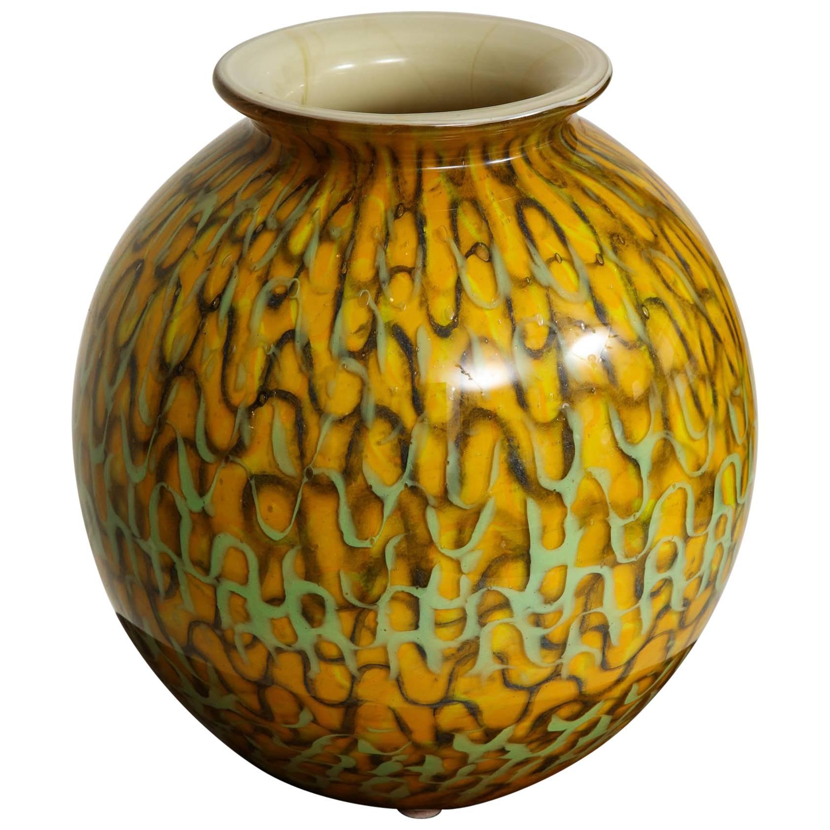 Mustard Yellow Globe Vase