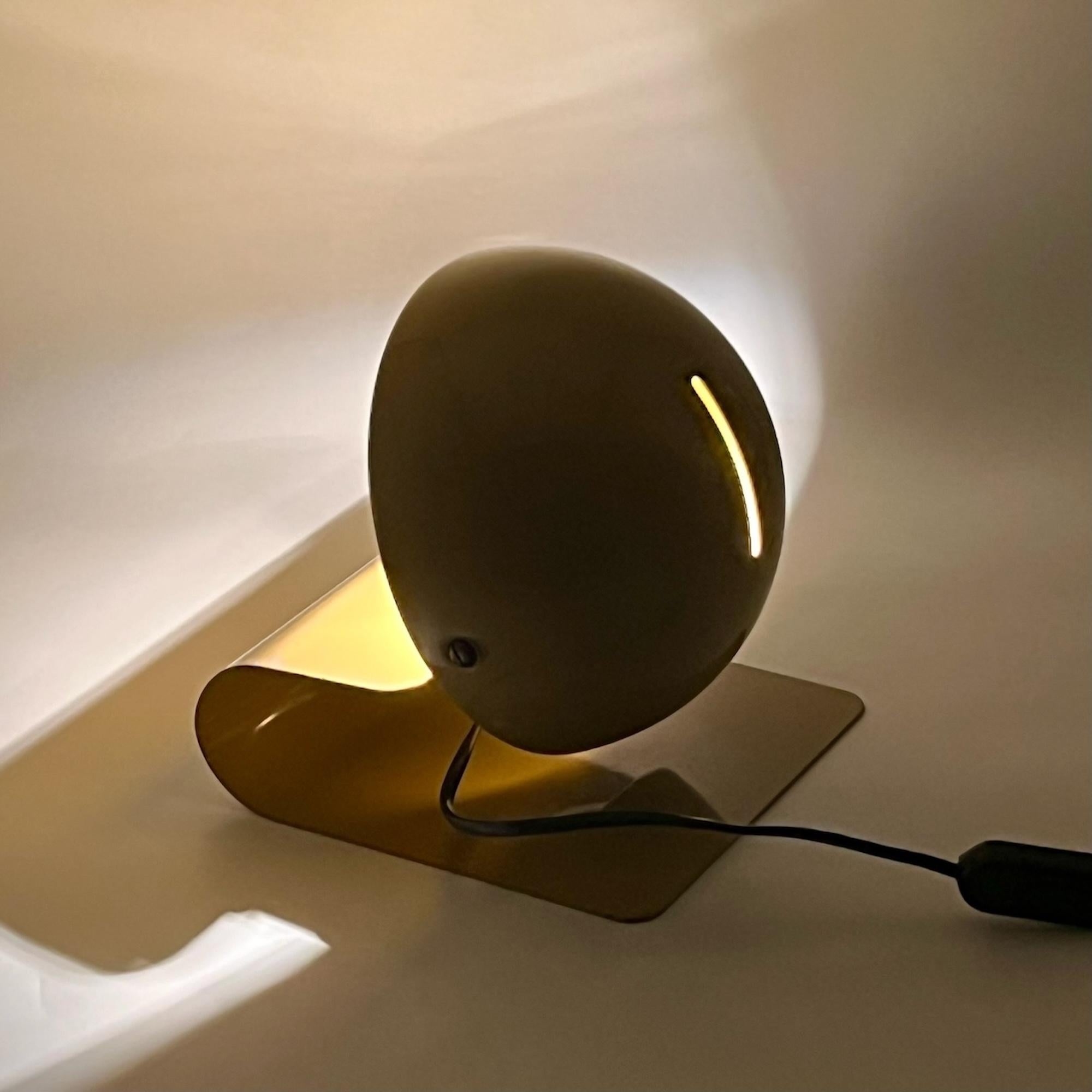 Mustard Yellow Guzzini 'Bugia' Adjustable Metal Lamp by Giuseppe Cormio, 1970s 4