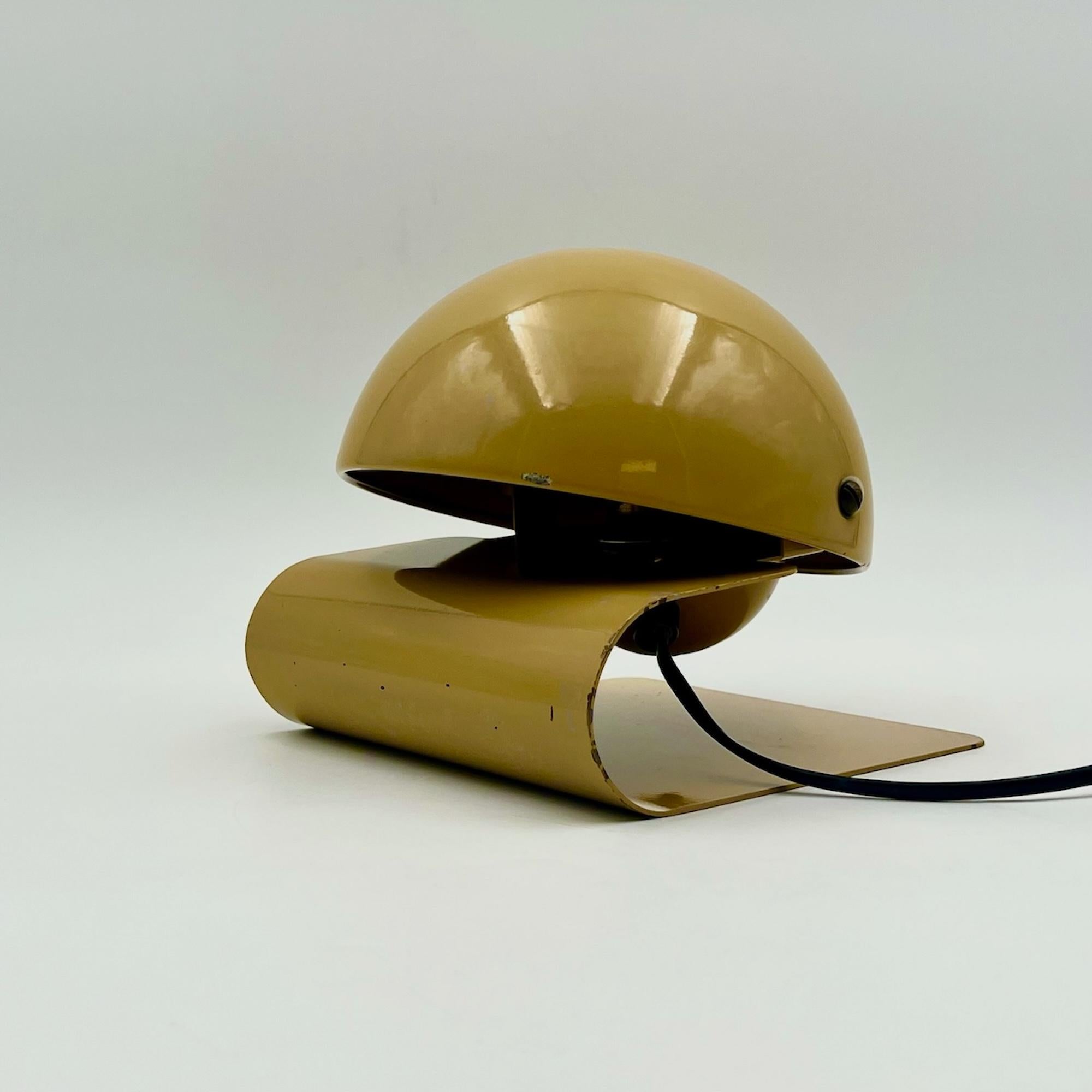 Space Age Mustard Yellow Guzzini 'Bugia' Adjustable Metal Lamp by Giuseppe Cormio, 1970s