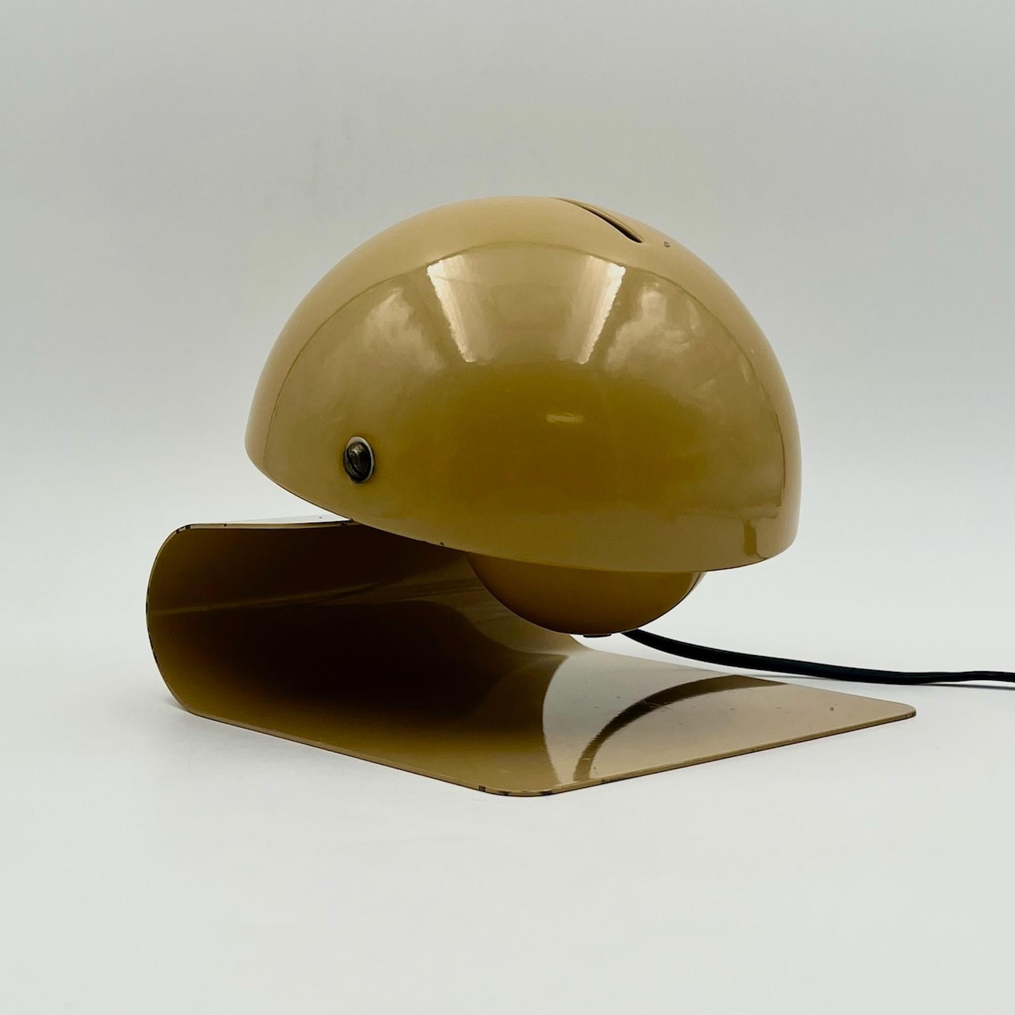 Italian Mustard Yellow Guzzini 'Bugia' Adjustable Metal Lamp by Giuseppe Cormio, 1970s