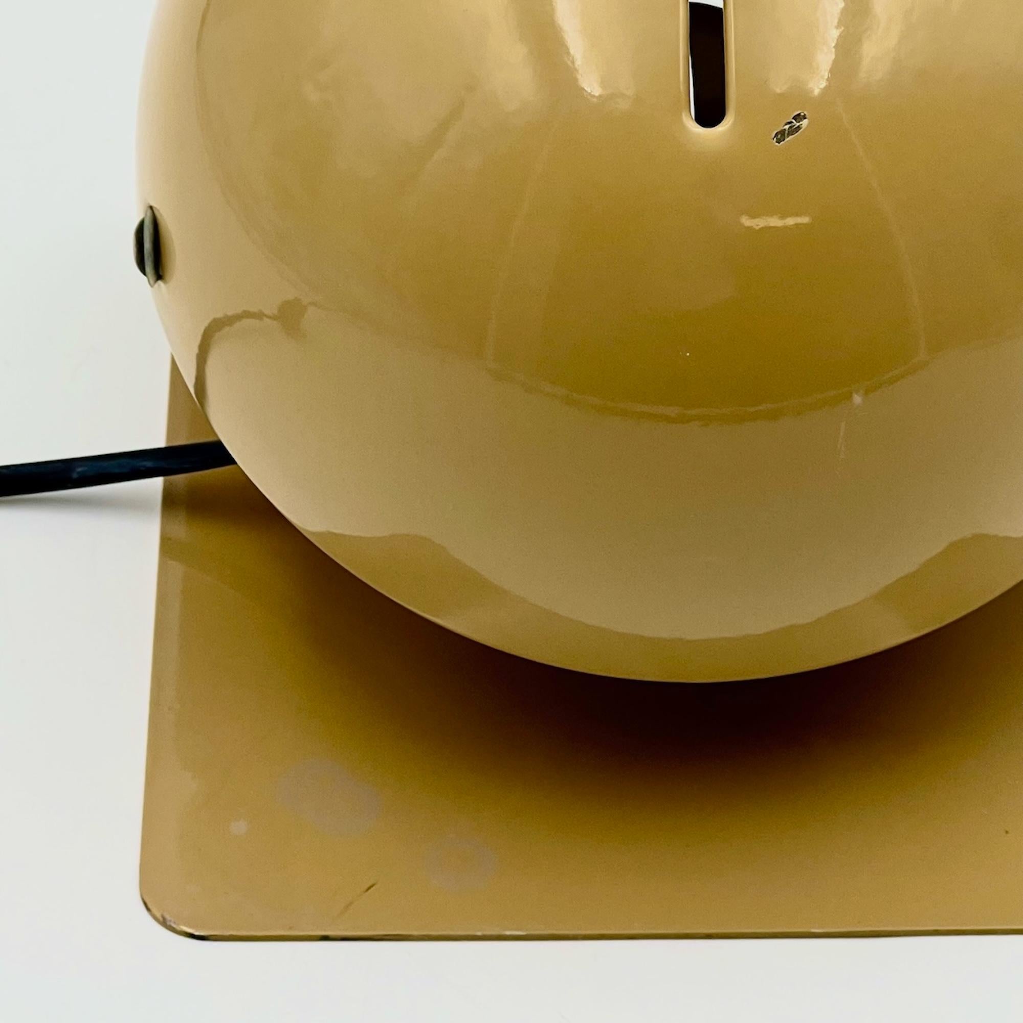 Mustard Yellow Guzzini 'Bugia' Adjustable Metal Lamp by Giuseppe Cormio, 1970s 1