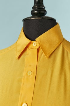 Mustard yellow silk shirt CELINE