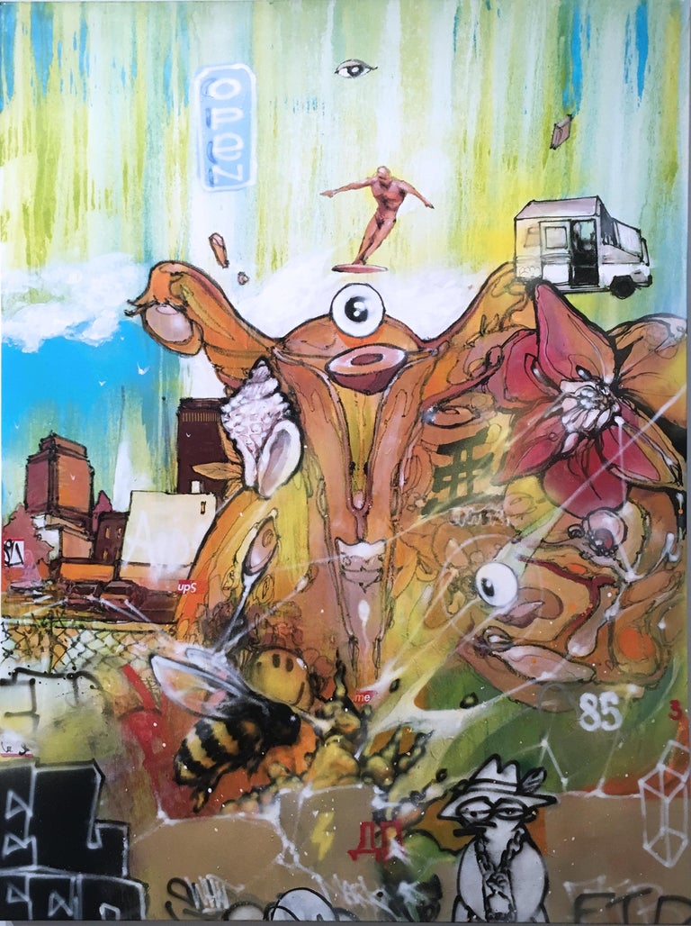 Mustart - Going True Changes by street artist MUSTART, spray paint ...