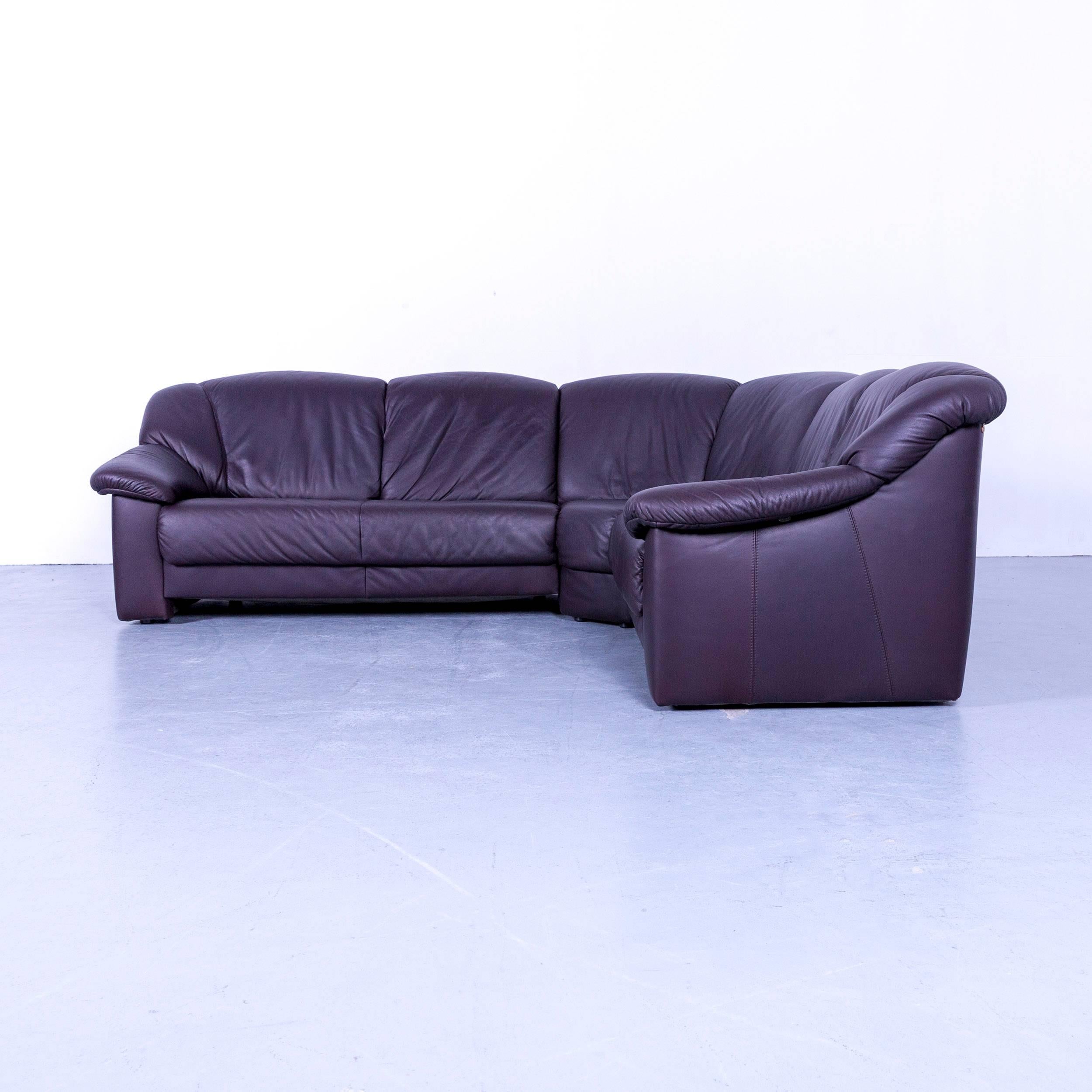 purple leather couch set