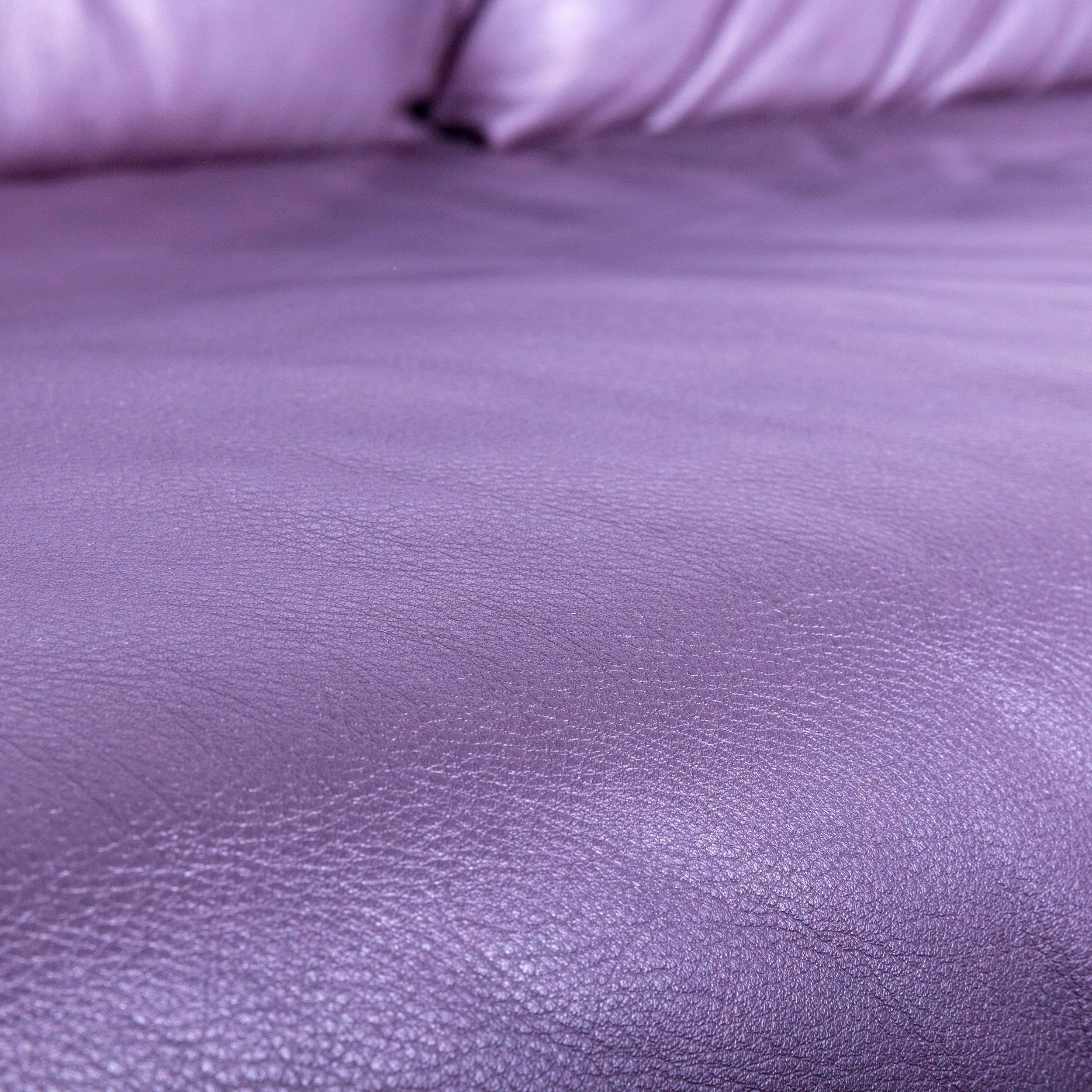 purple leather sectional