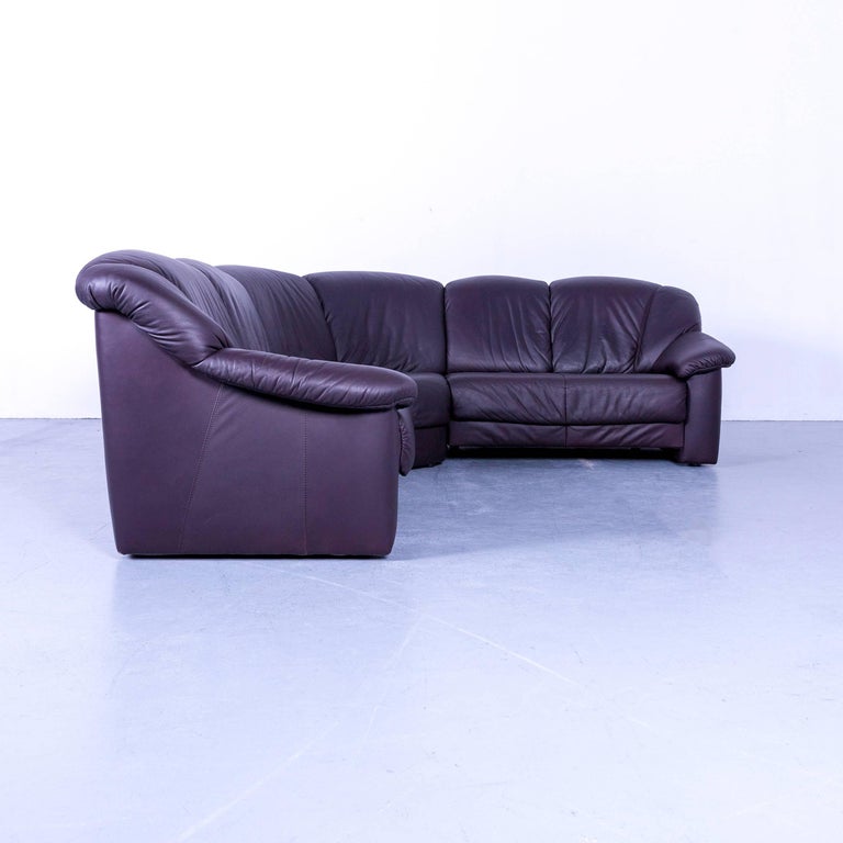 Musterring Designer Purple Leather Corner Sofa Set and FootRest at 1stDibs purple corner sofa