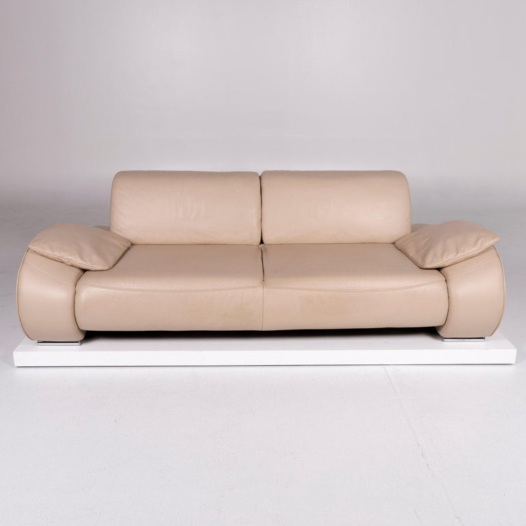 Musterring Designer Leder Sofa Beige Dreisitzer at 1stDibs | couch beige  leder, designer schlafsofa leder, sofa dreisitzer beige