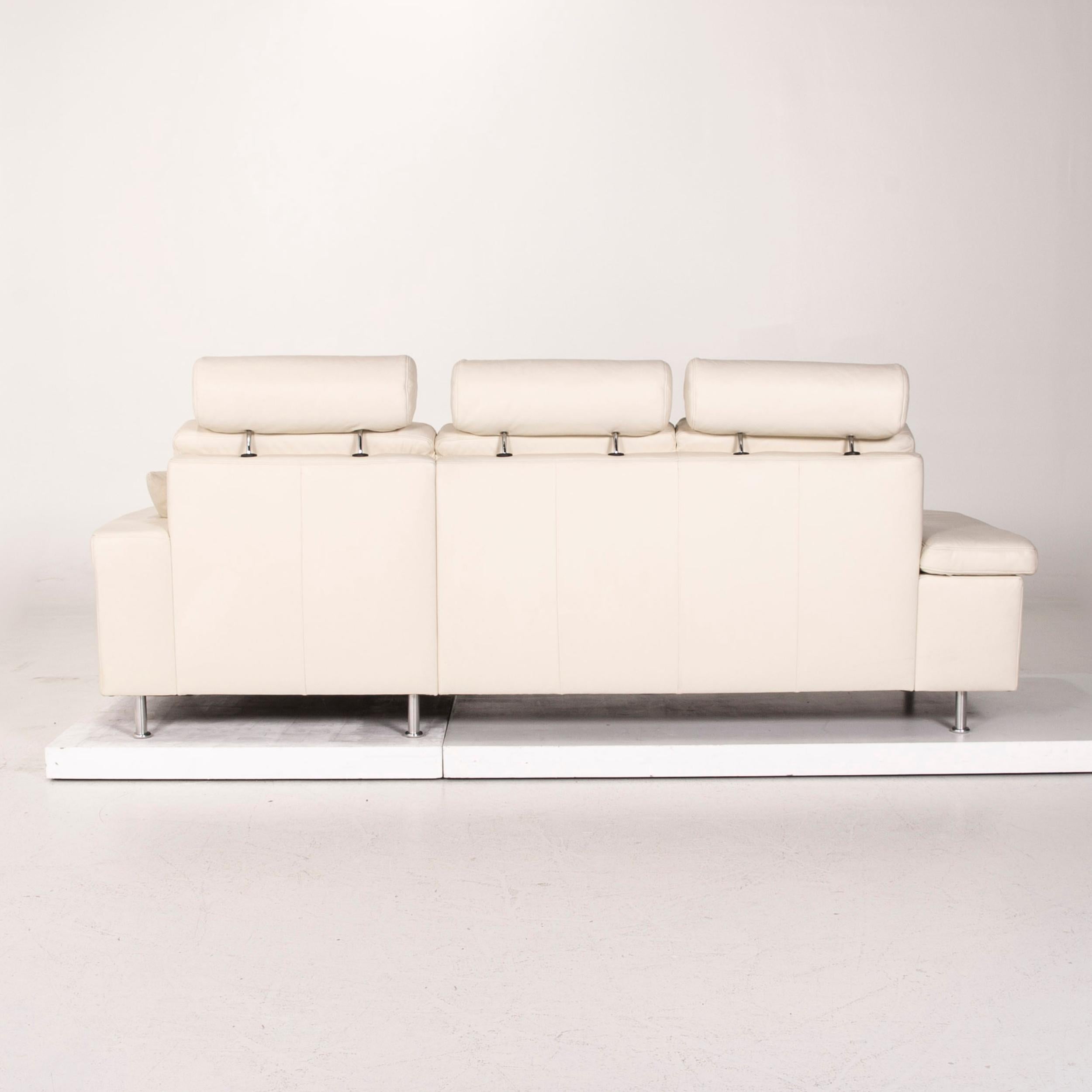 Musterring Leather Corner Sofa White Function Sofa Couch For Sale 6