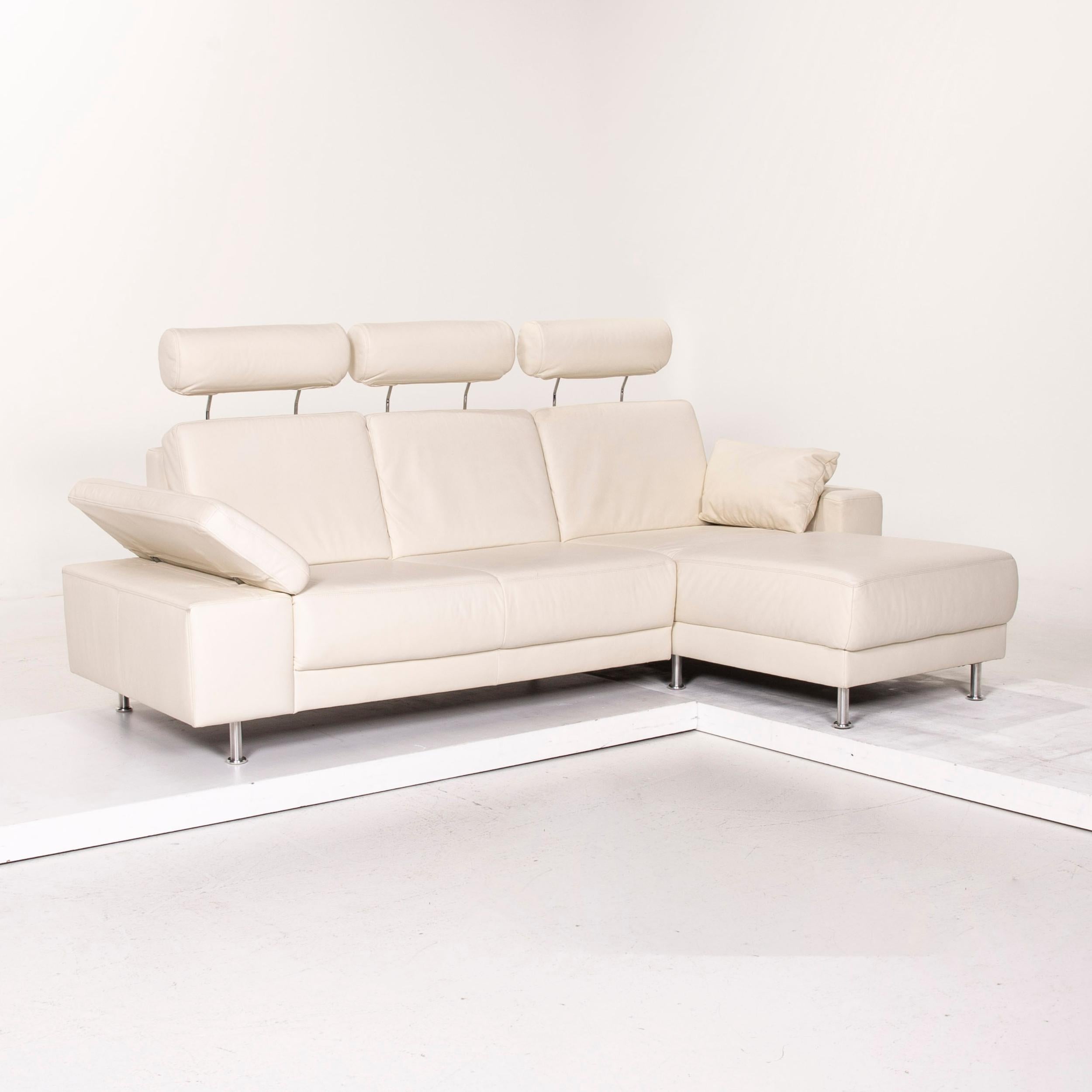 Modern Musterring Leather Corner Sofa White Function Sofa Couch For Sale