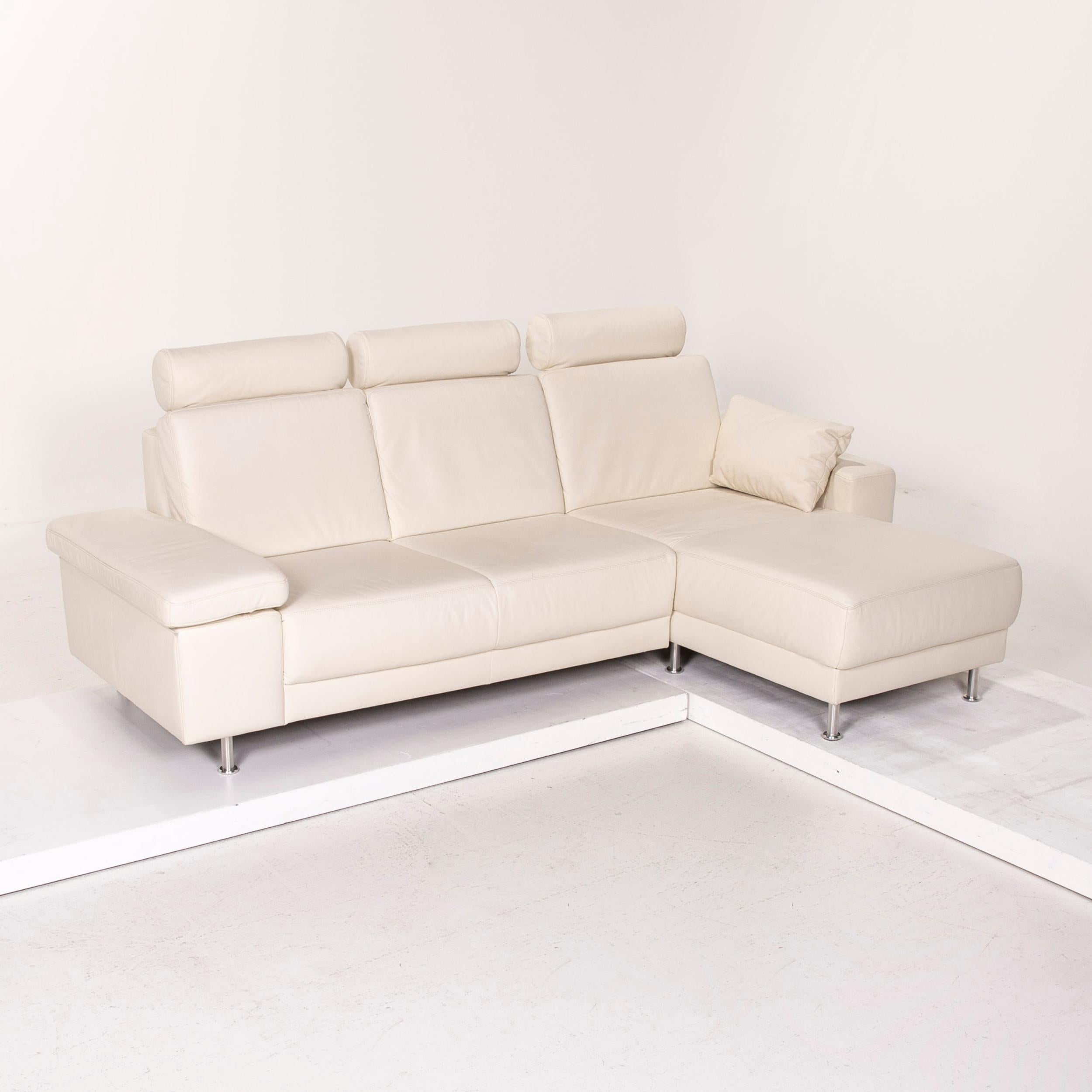 Musterring Leather Corner Sofa White Function Sofa Couch For Sale 2