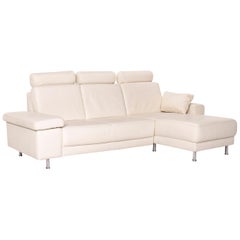 Musterring Leather Corner Sofa White Function Sofa Couch