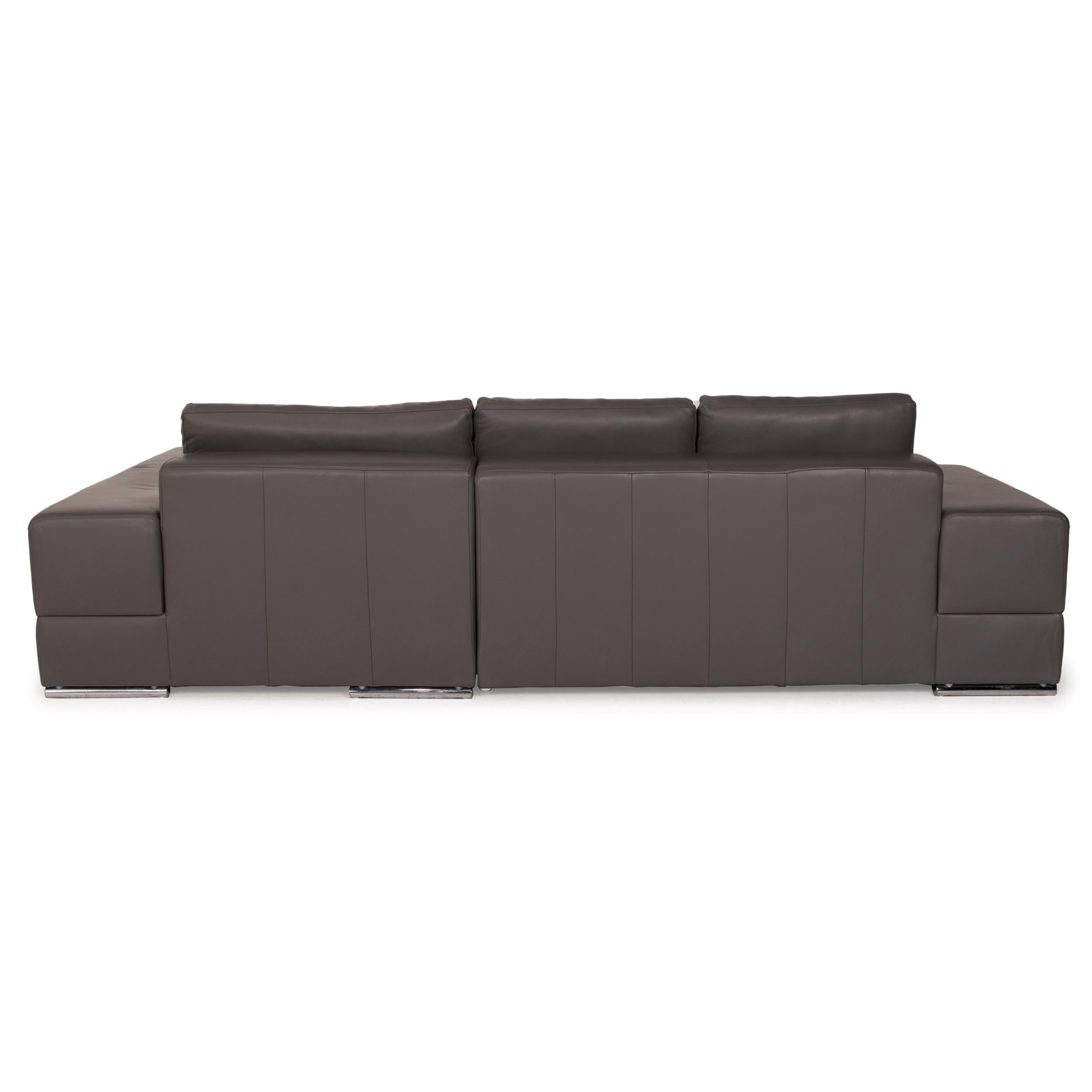 Musterring Leather Sofa Brown Corner Sofa 4