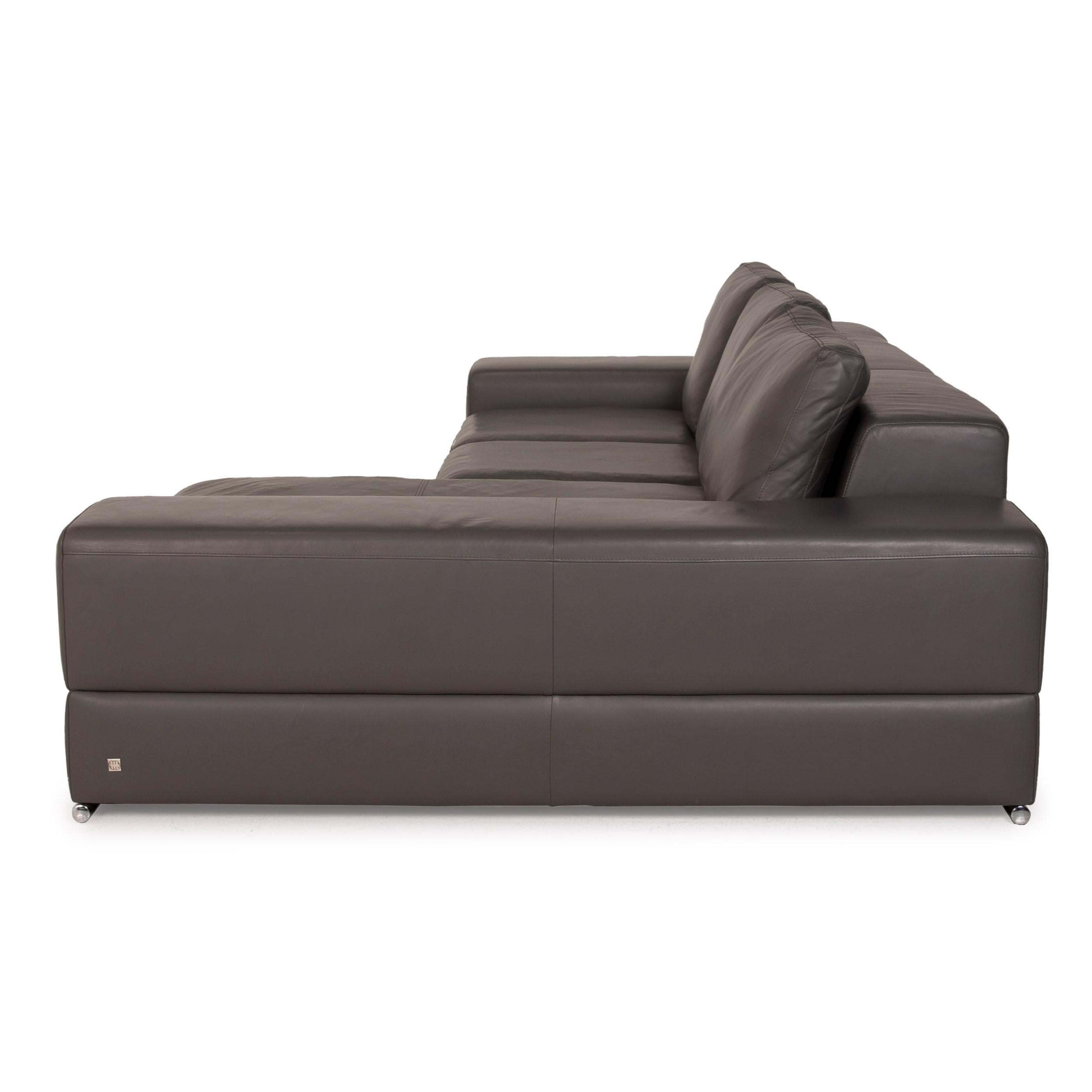 Musterring Leather Sofa Brown Corner Sofa 5