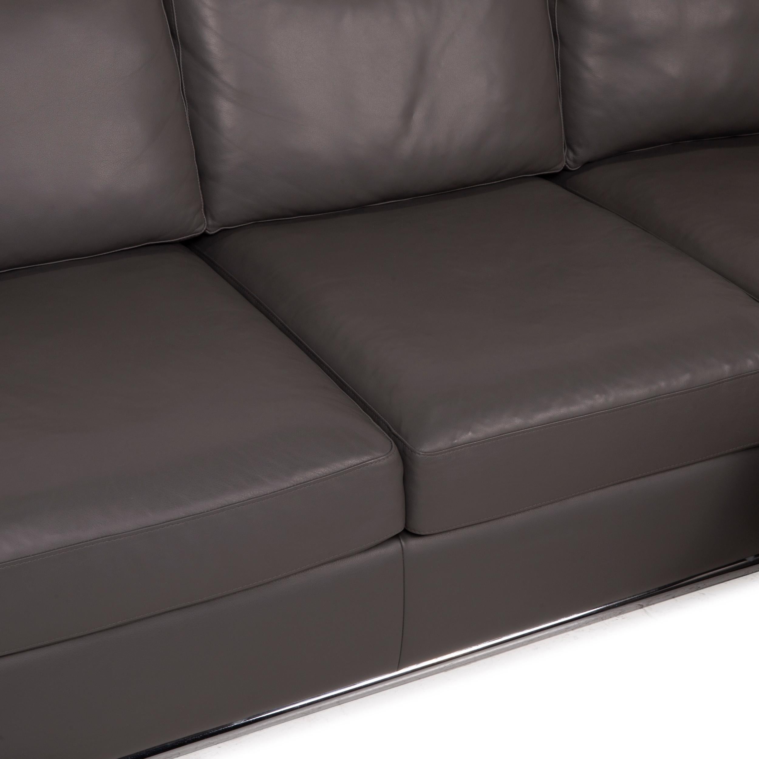 Modern Musterring Leather Sofa Brown Corner Sofa