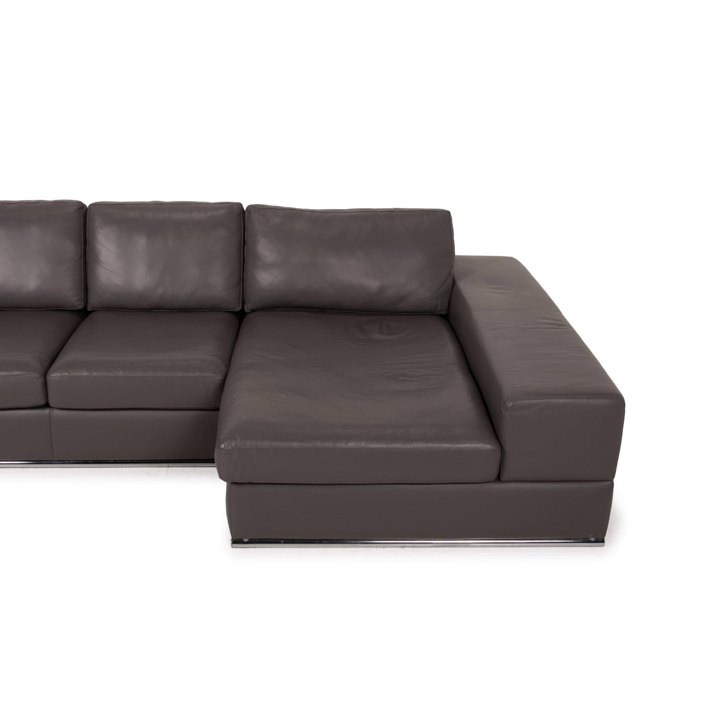 Musterring Leather Sofa Brown Corner Sofa 2