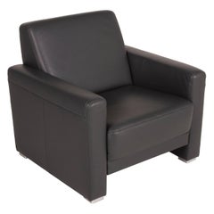Musterring Mr 140 Leather Armchair Anthracite Gray
