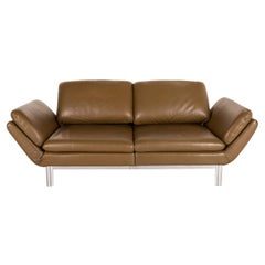 Musterring MR 675 Leather Sofa Green Olive Two-Seater Function Relax Function