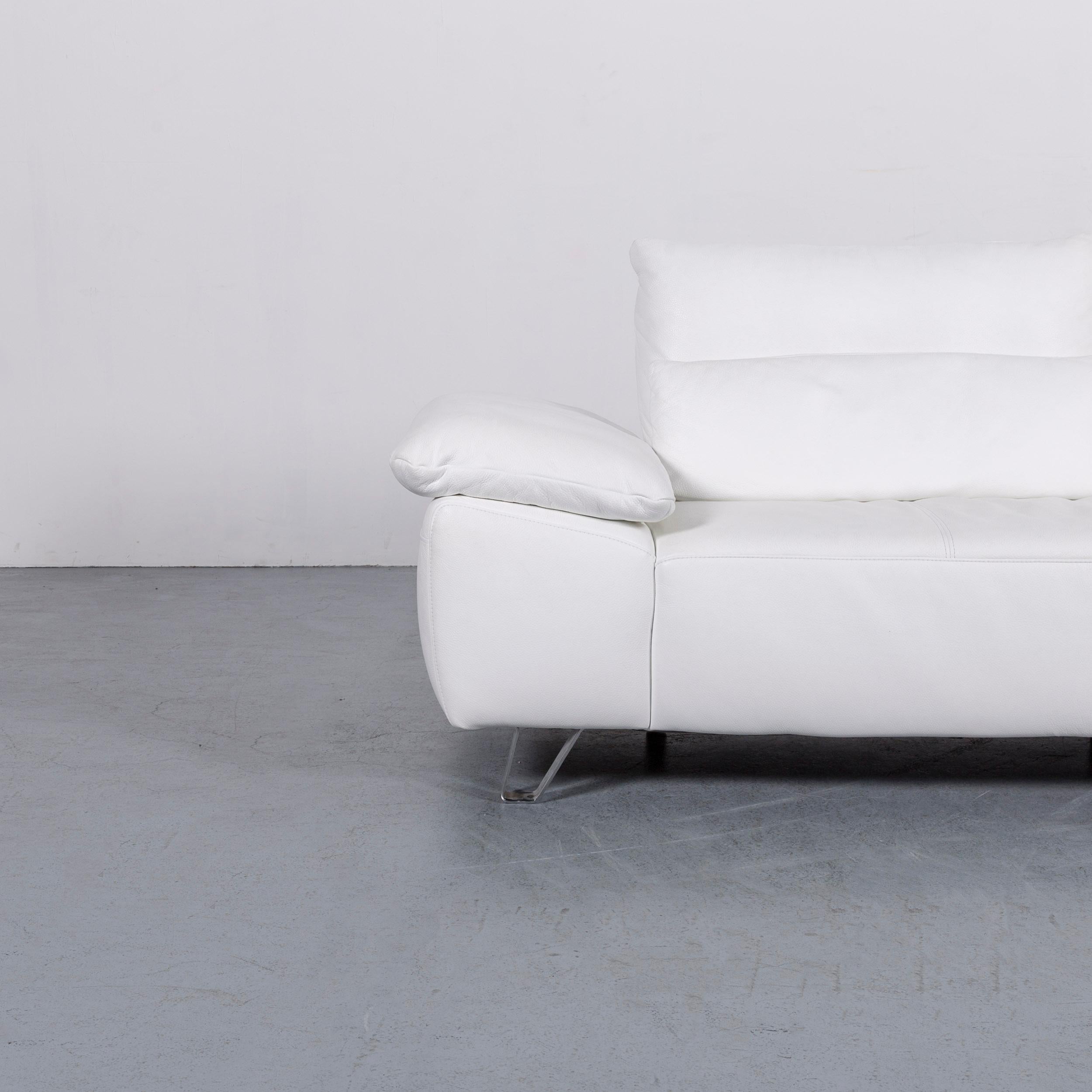 Musterring MR 680 Leder Ecksofa Weiß Couch 5