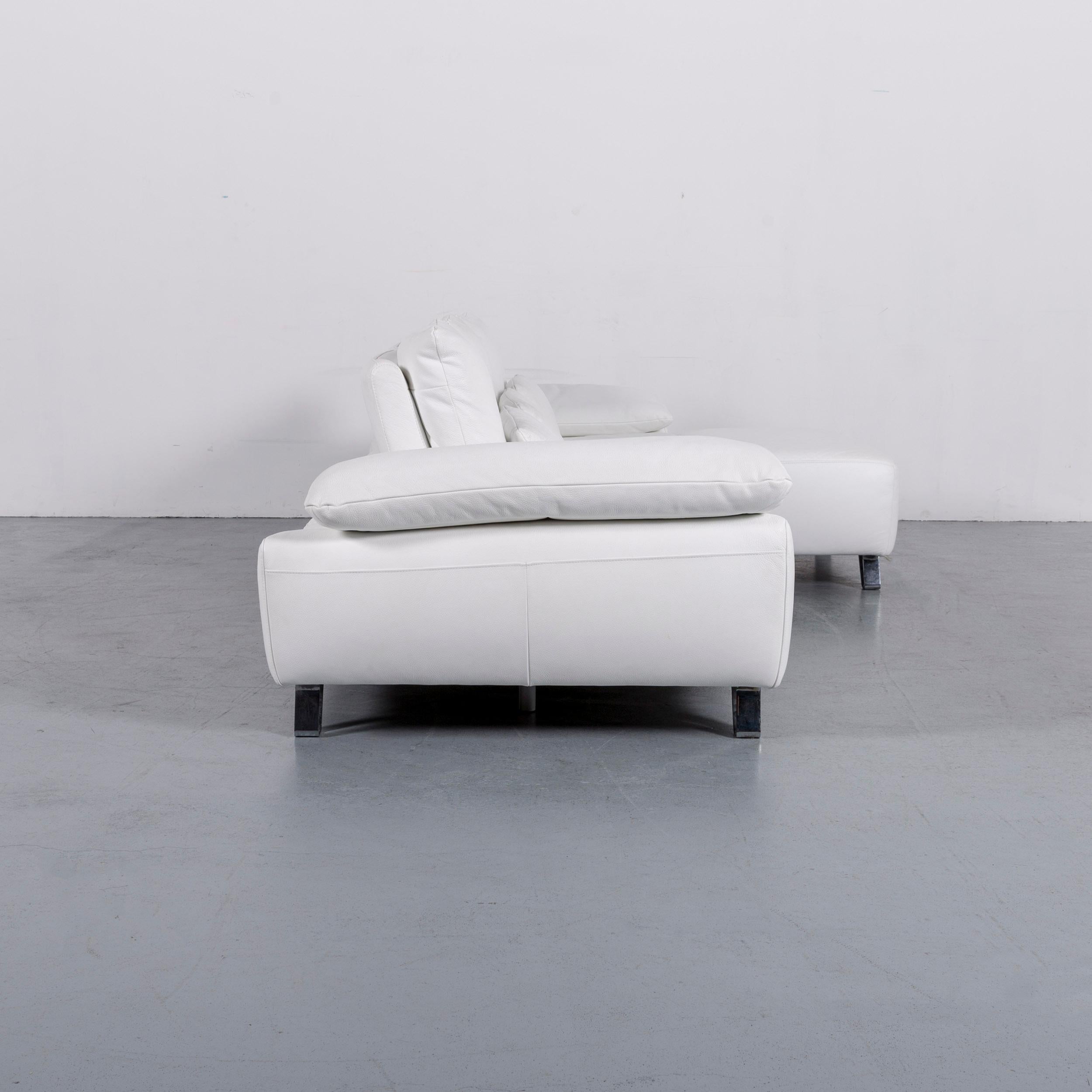 Musterring MR 680 Leder Ecksofa Weiß Couch 7