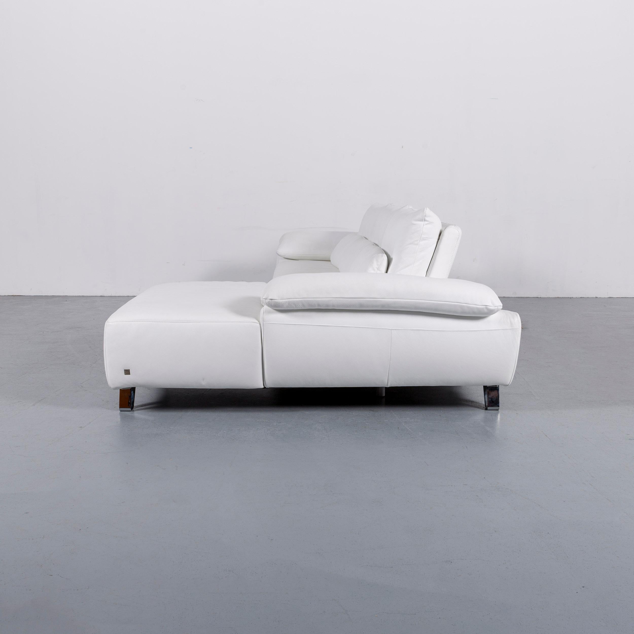 Musterring MR 680 Leder Ecksofa Weiß Couch 9