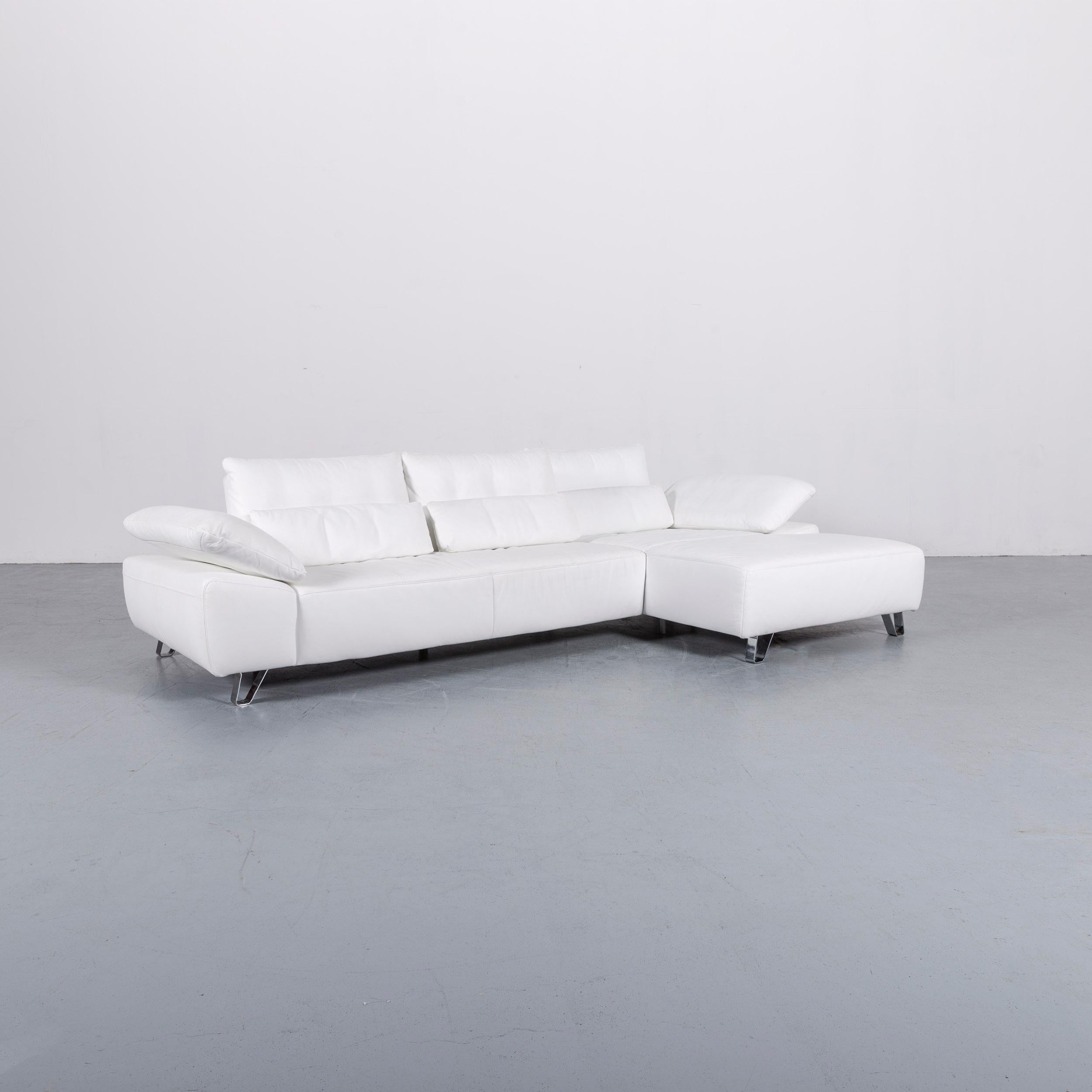 Musterring MR 680 Leder Ecksofa Weiß Couch 1