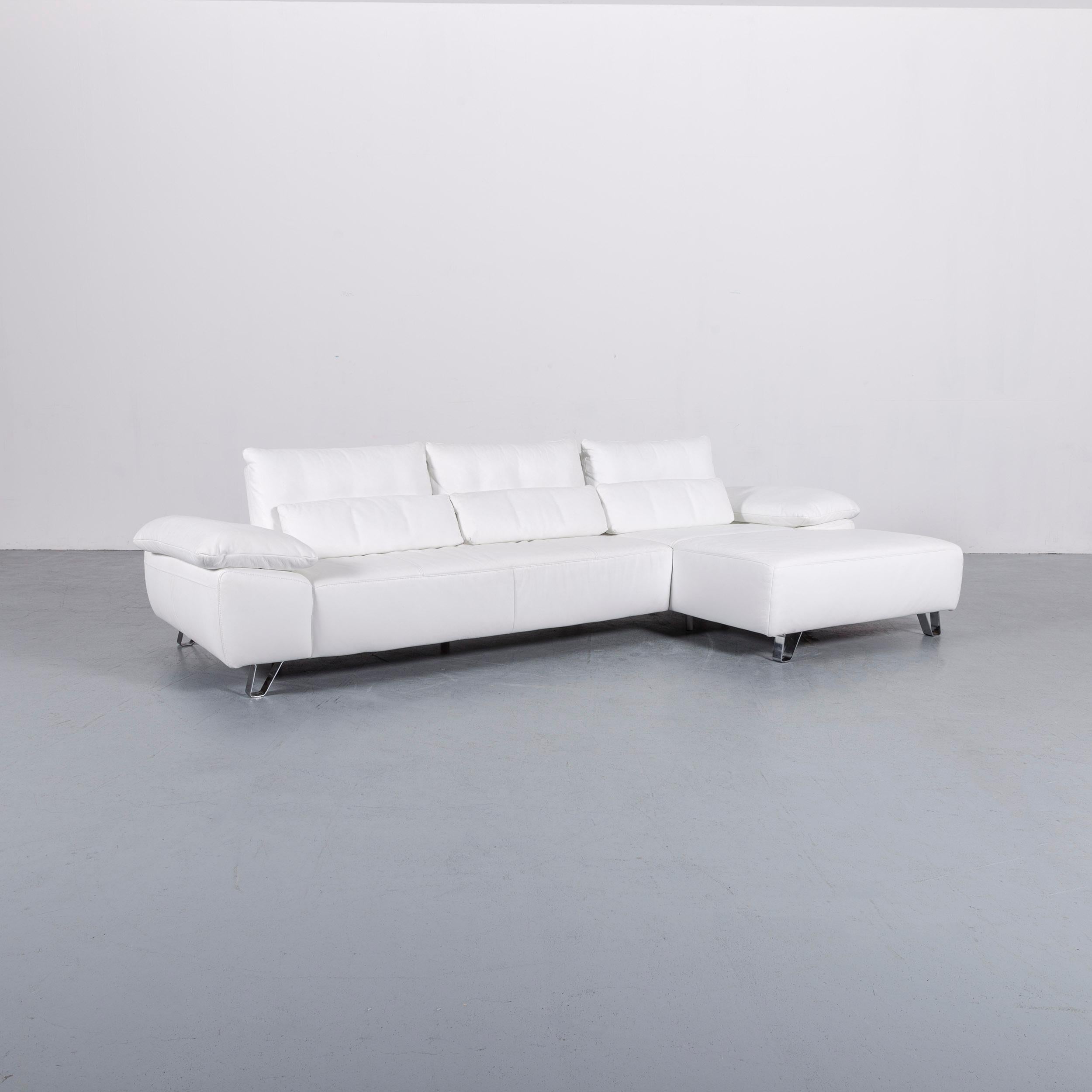 Musterring MR 680 Leder Ecksofa Weiß Couch 2