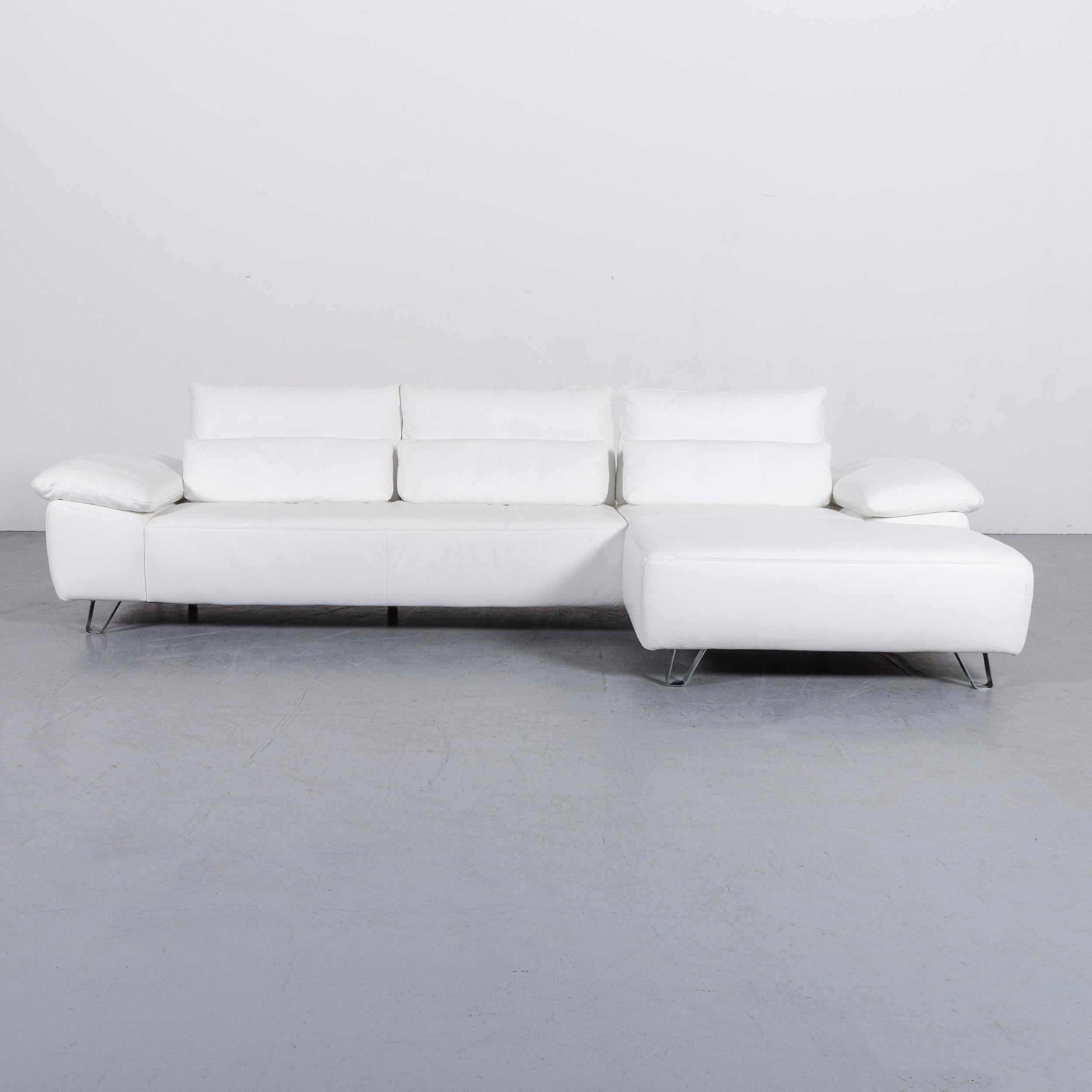Musterring MR 680 Leder Ecksofa Weiß Couch 4