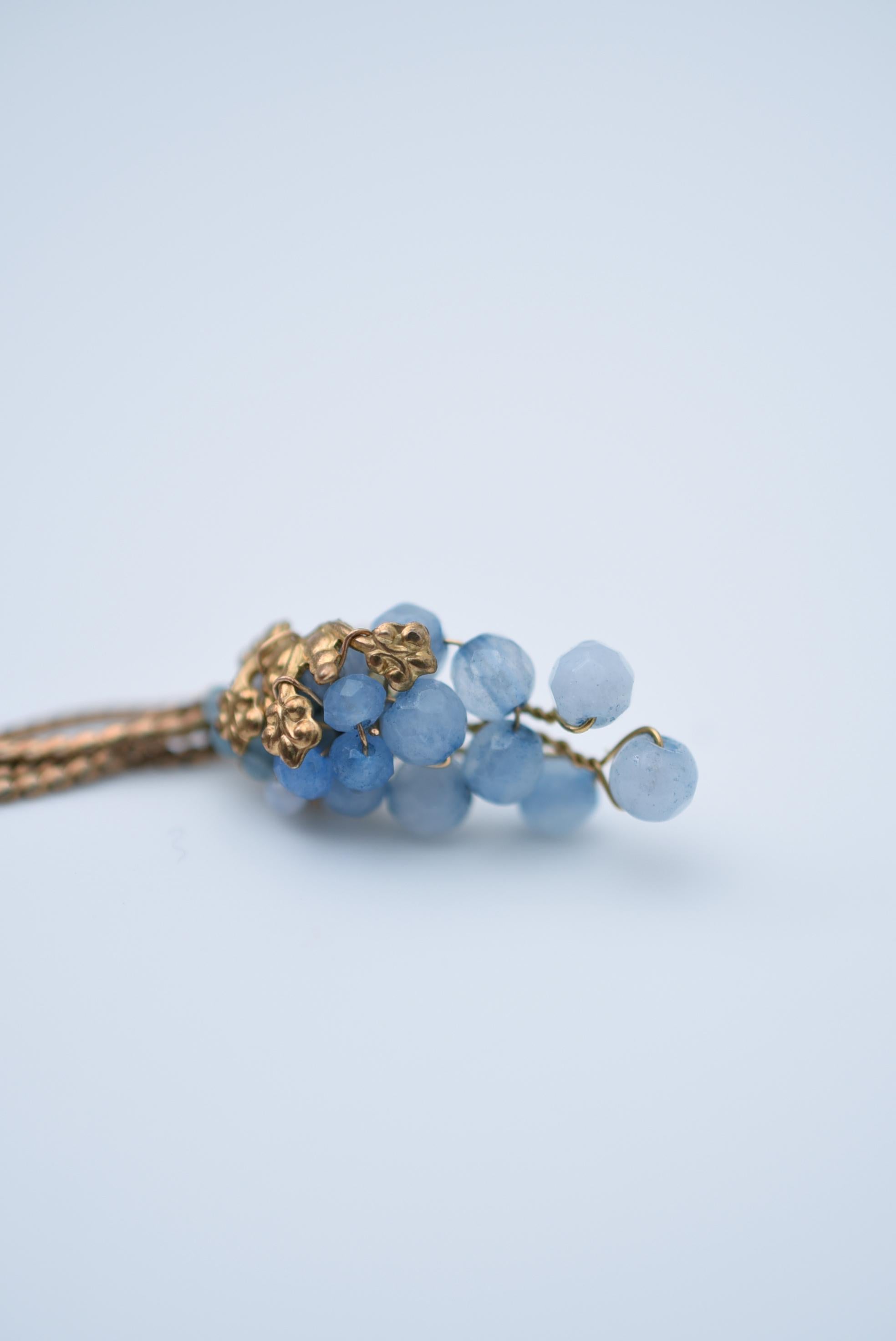 pendiente cadena musucari / joyas vintage , joyas vintage, joyas plantas en venta 3
