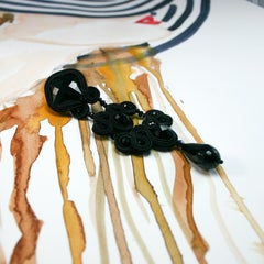 Orecchini Musula Black is Back Soutache con chiusura in argento