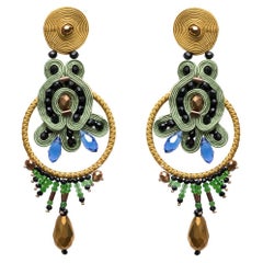 Boucles d'oreilles Pistache de Musula La Patisserie Saint-Honoré